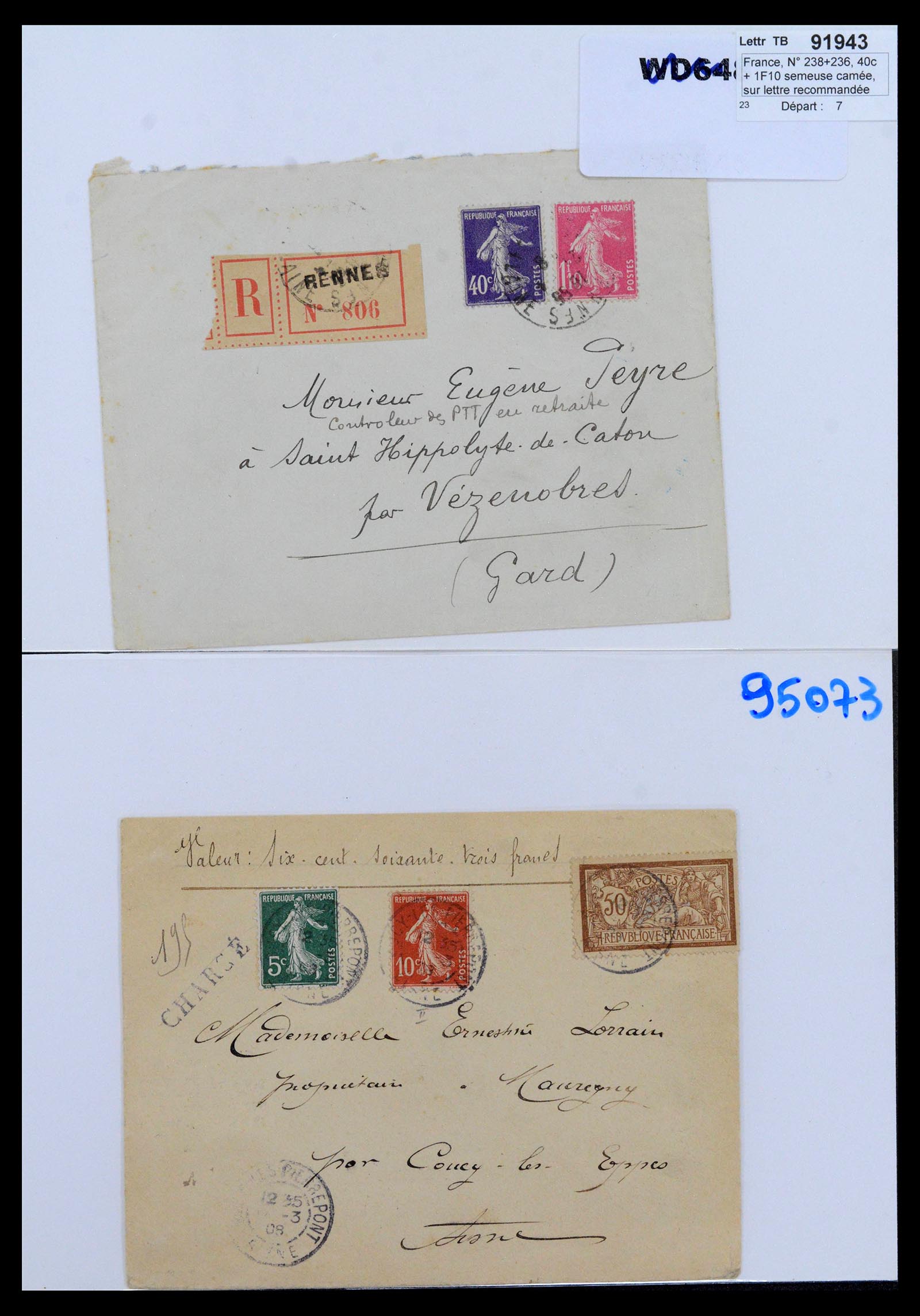 39122 0004 - Stamp collection 39122 France covers 1870-1960.