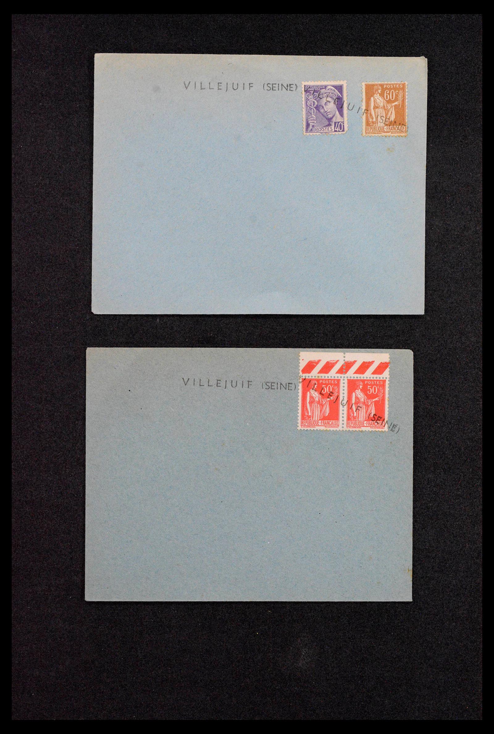 39122 0006 - Postzegelverzameling 39122 Frankrijk brieven 1870-1960.