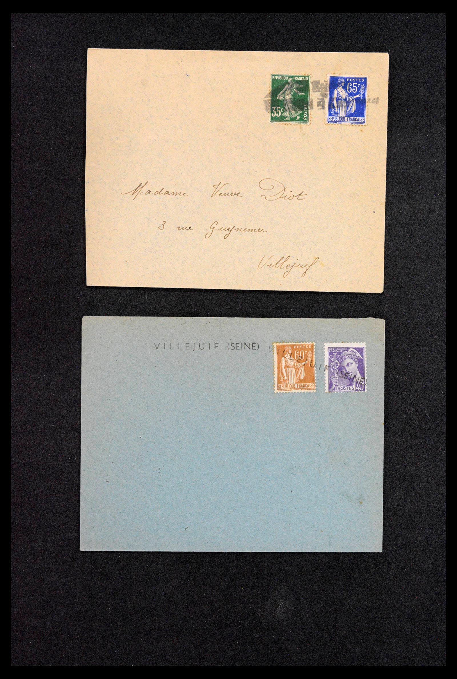 39122 0008 - Postzegelverzameling 39122 Frankrijk brieven 1870-1960.