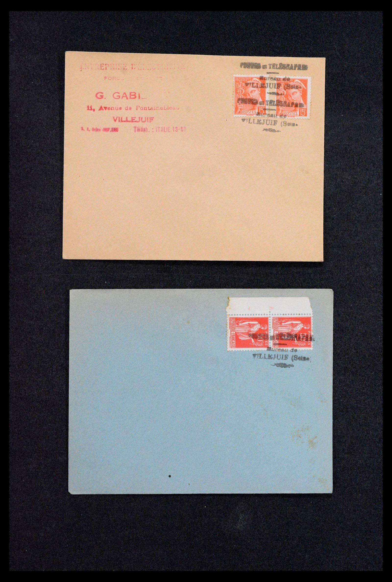 39122 0012 - Postzegelverzameling 39122 Frankrijk brieven 1870-1960.
