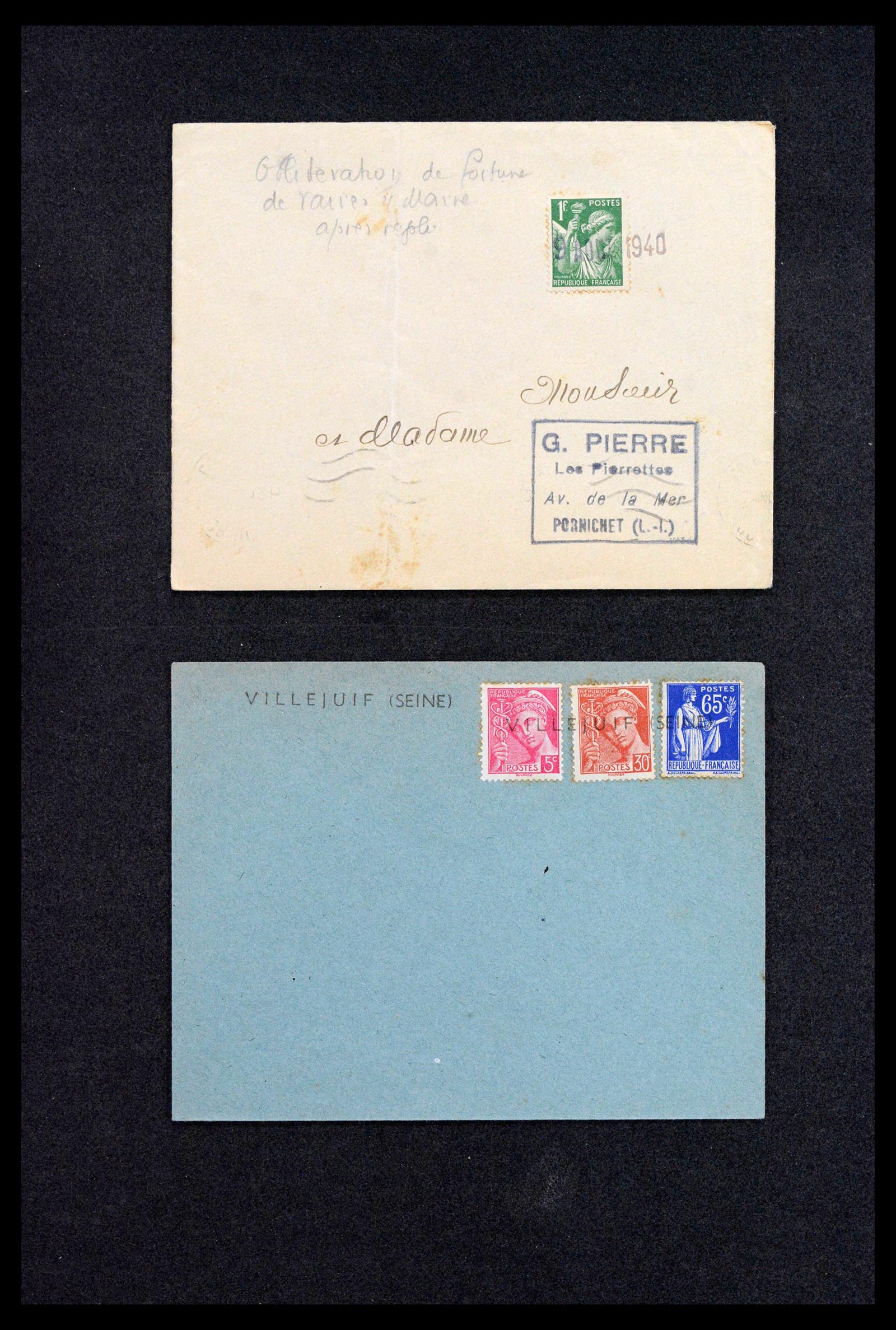 39122 0013 - Postzegelverzameling 39122 Frankrijk brieven 1870-1960.