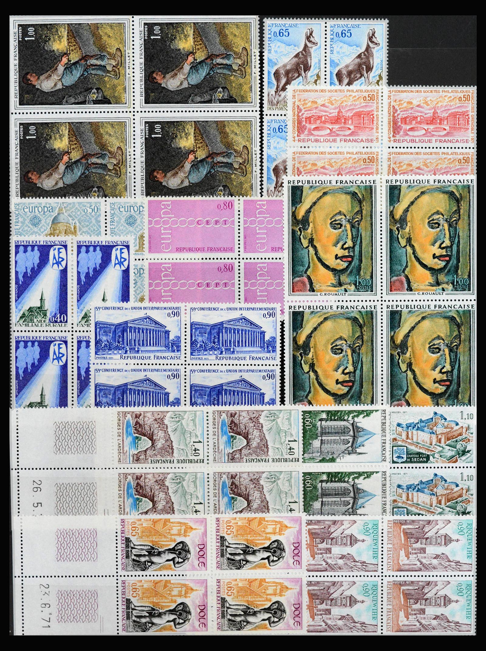 39125 0007 - Postzegelverzameling 39125 Frankrijk 1849-2021.