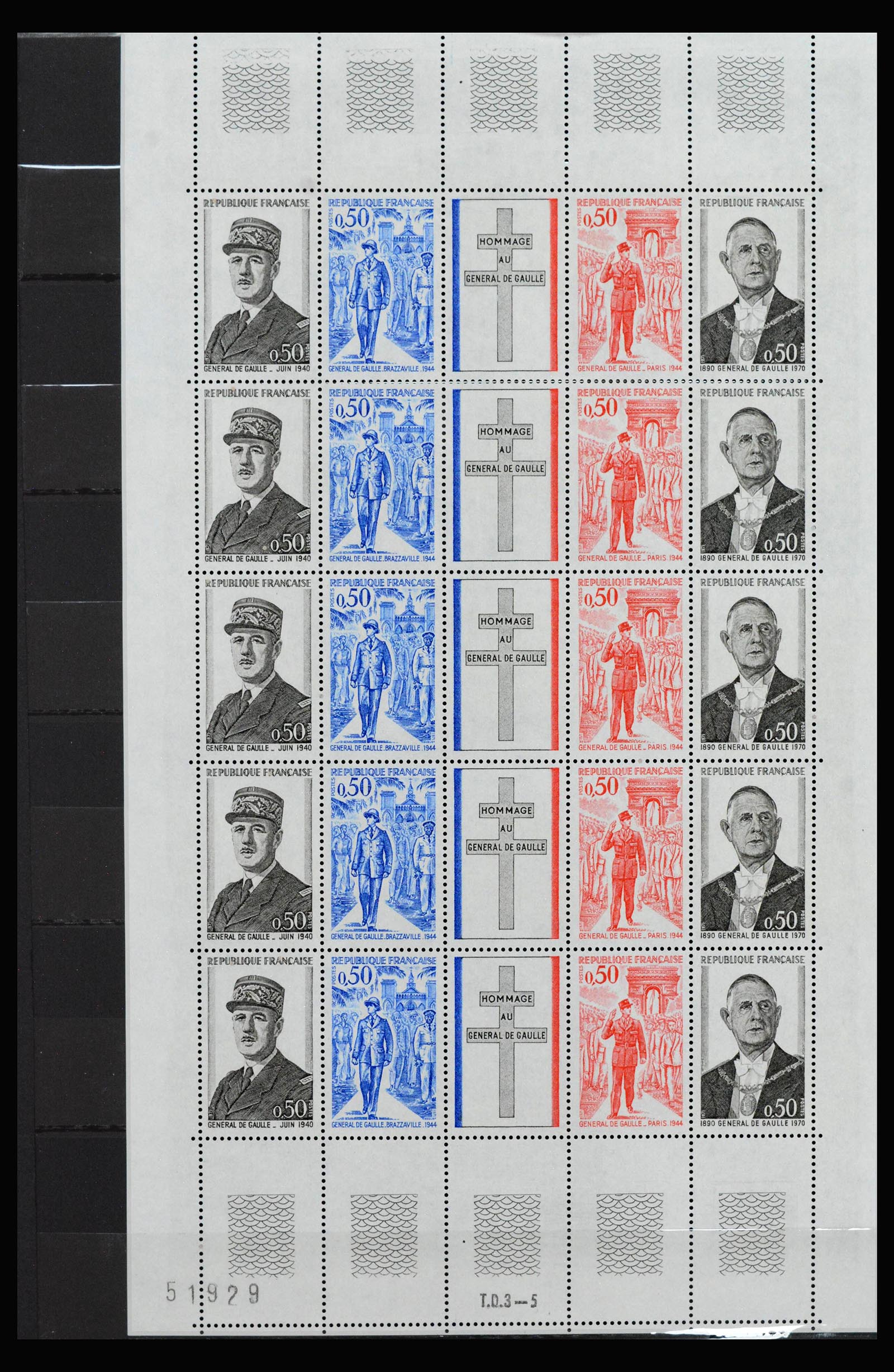 39125 0009 - Postzegelverzameling 39125 Frankrijk 1849-2021.