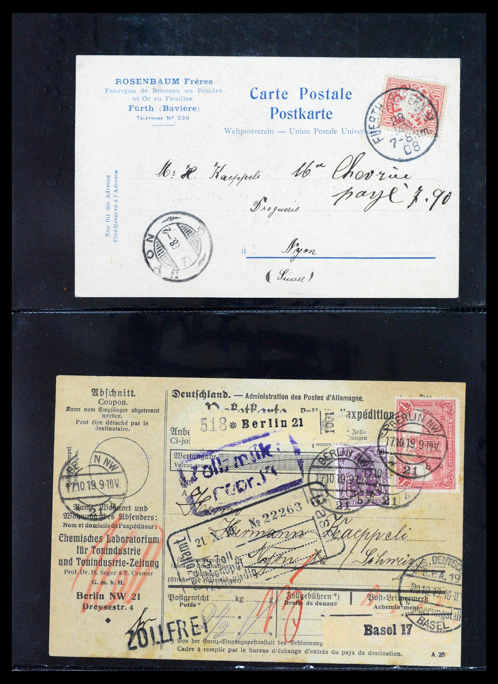39126 0007 - Postzegelverzameling 39126 Wereld brieven en kaarten 1860-1960.
