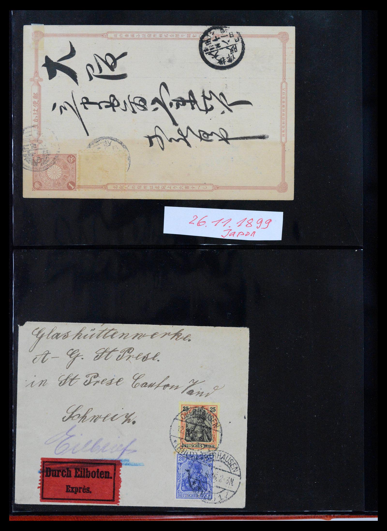 39126 0010 - Postzegelverzameling 39126 Wereld brieven en kaarten 1860-1960.