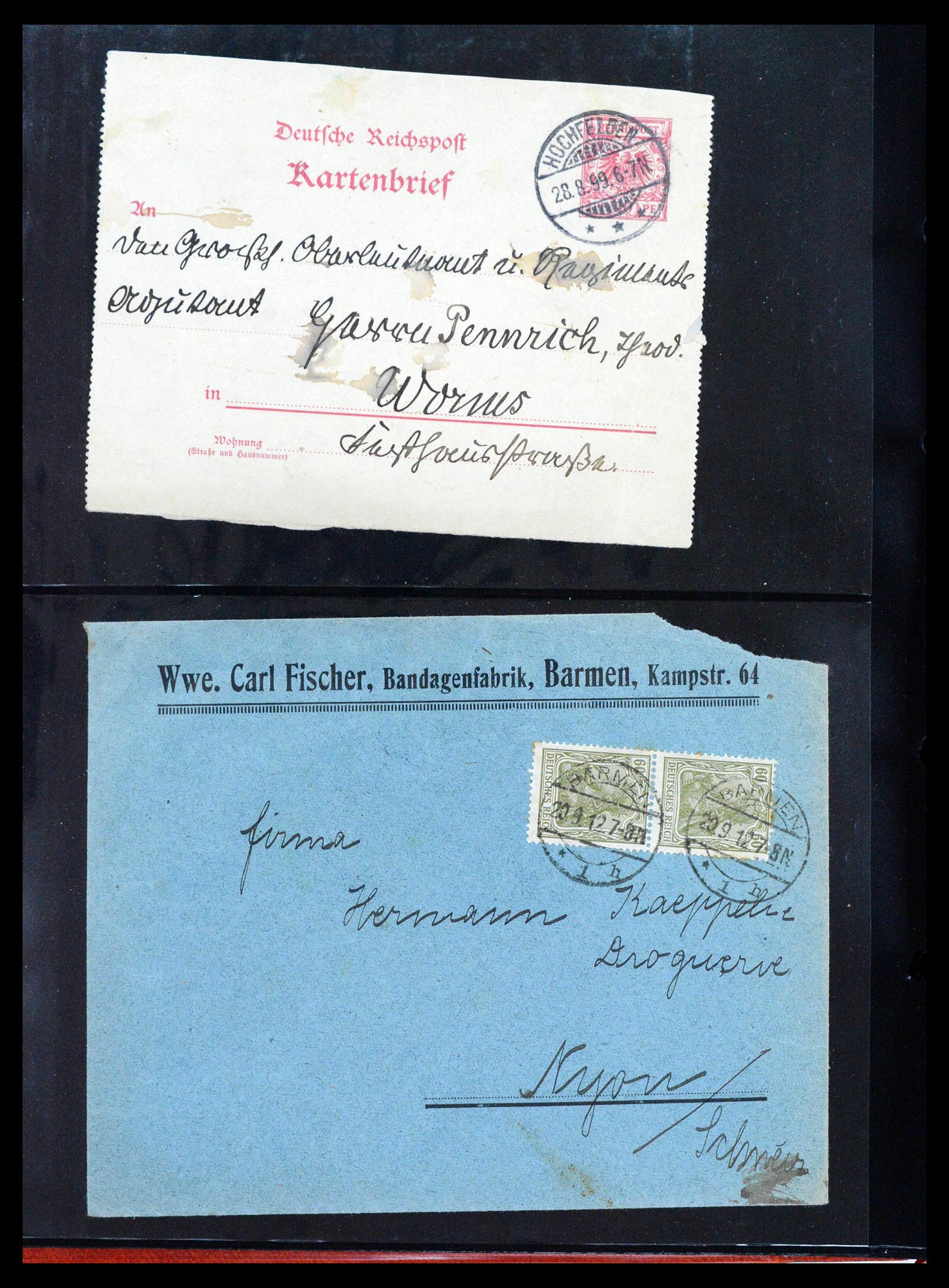 39126 0012 - Postzegelverzameling 39126 Wereld brieven en kaarten 1860-1960.