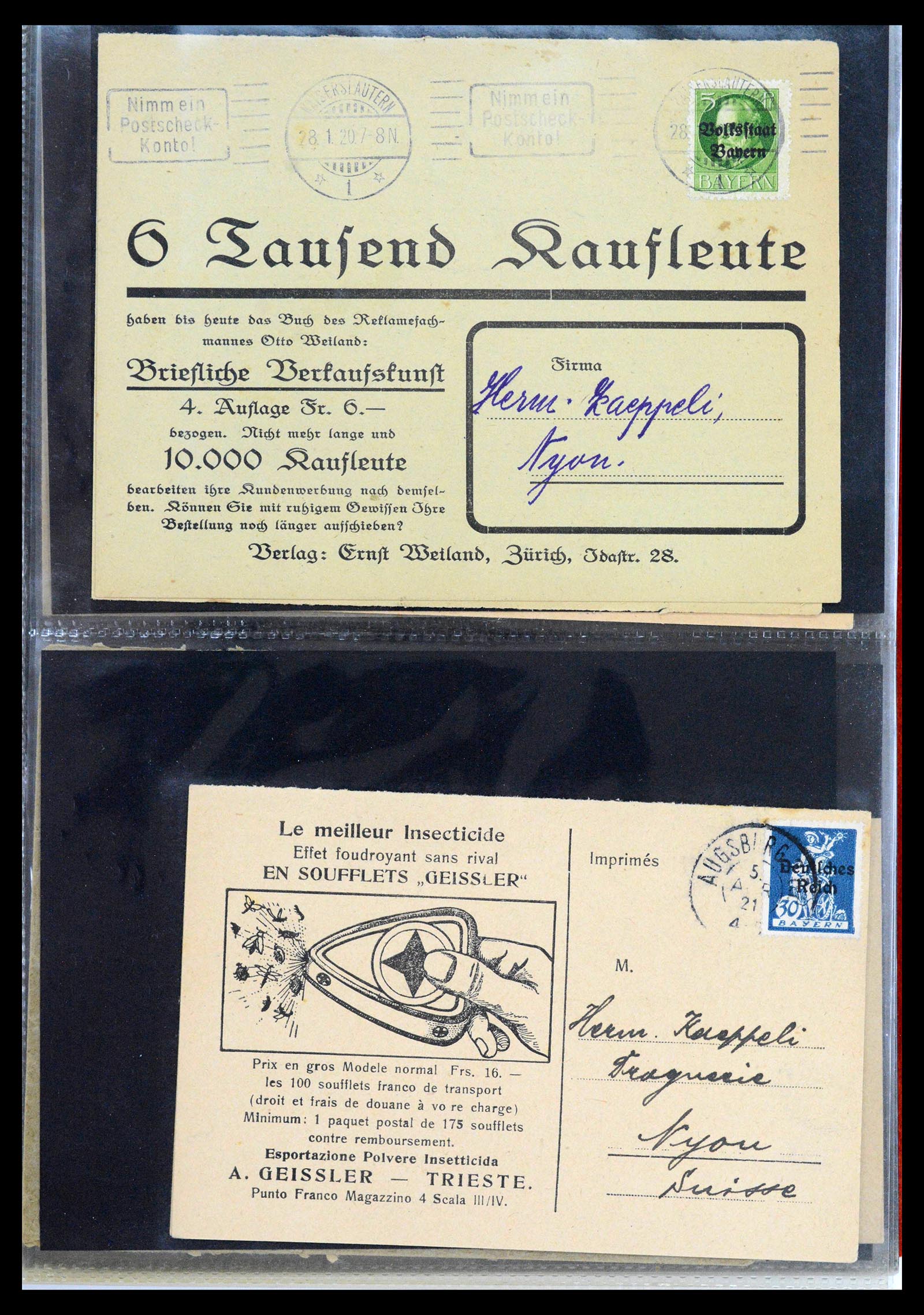 39126 0015 - Postzegelverzameling 39126 Wereld brieven en kaarten 1860-1960.