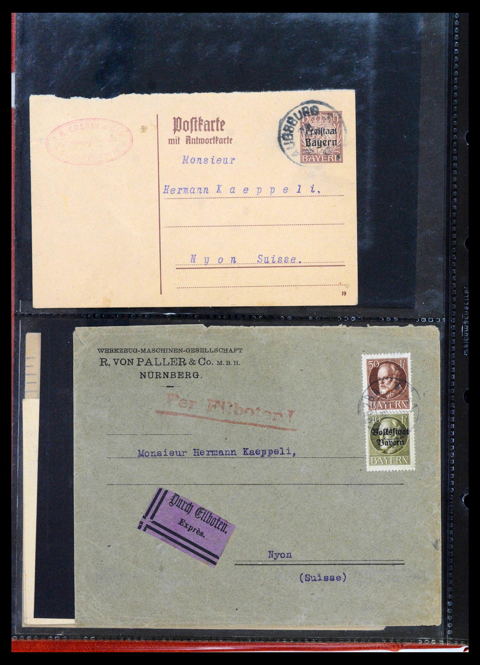 39126 0016 - Postzegelverzameling 39126 Wereld brieven en kaarten 1860-1960.