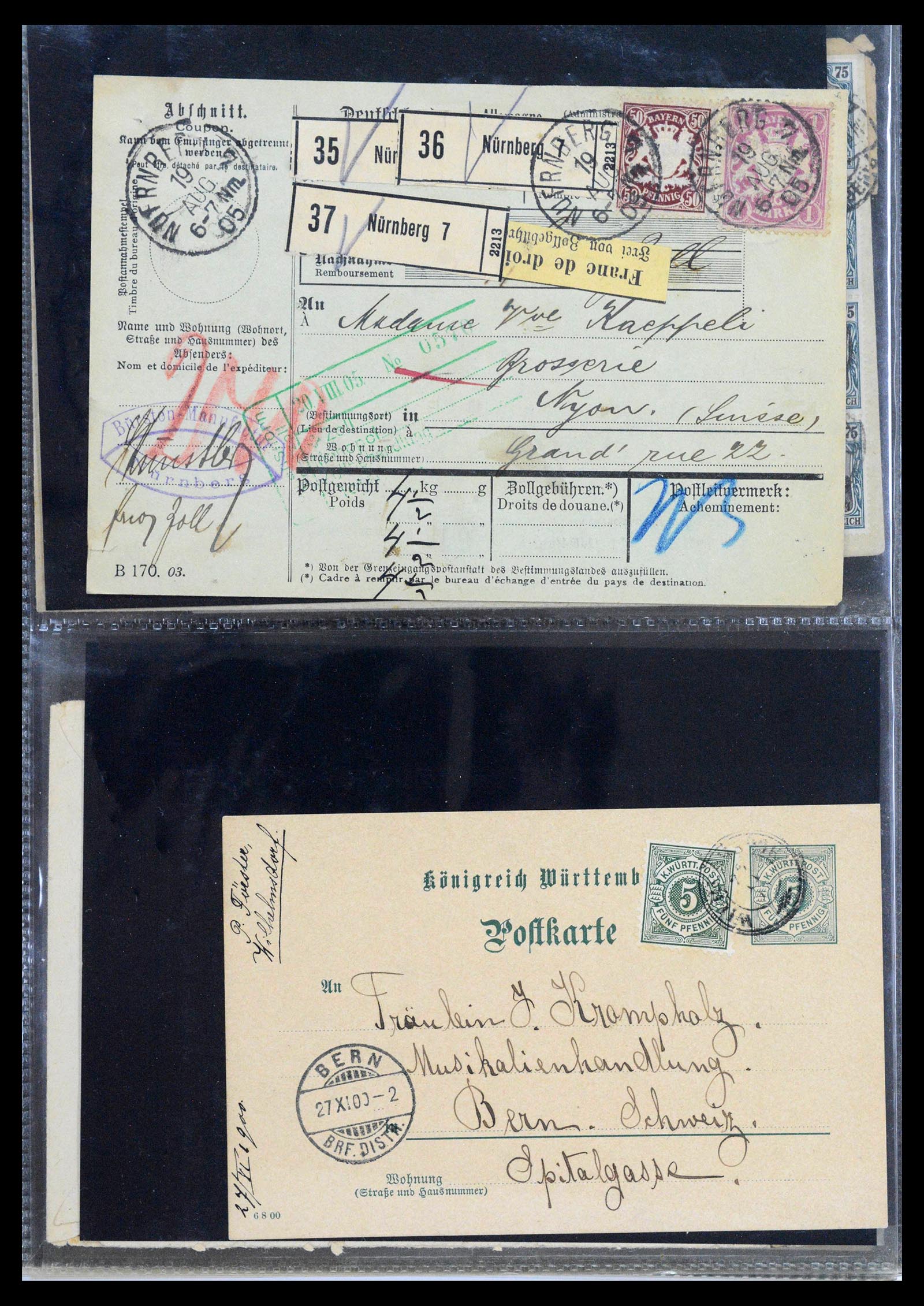 39126 0017 - Postzegelverzameling 39126 Wereld brieven en kaarten 1860-1960.