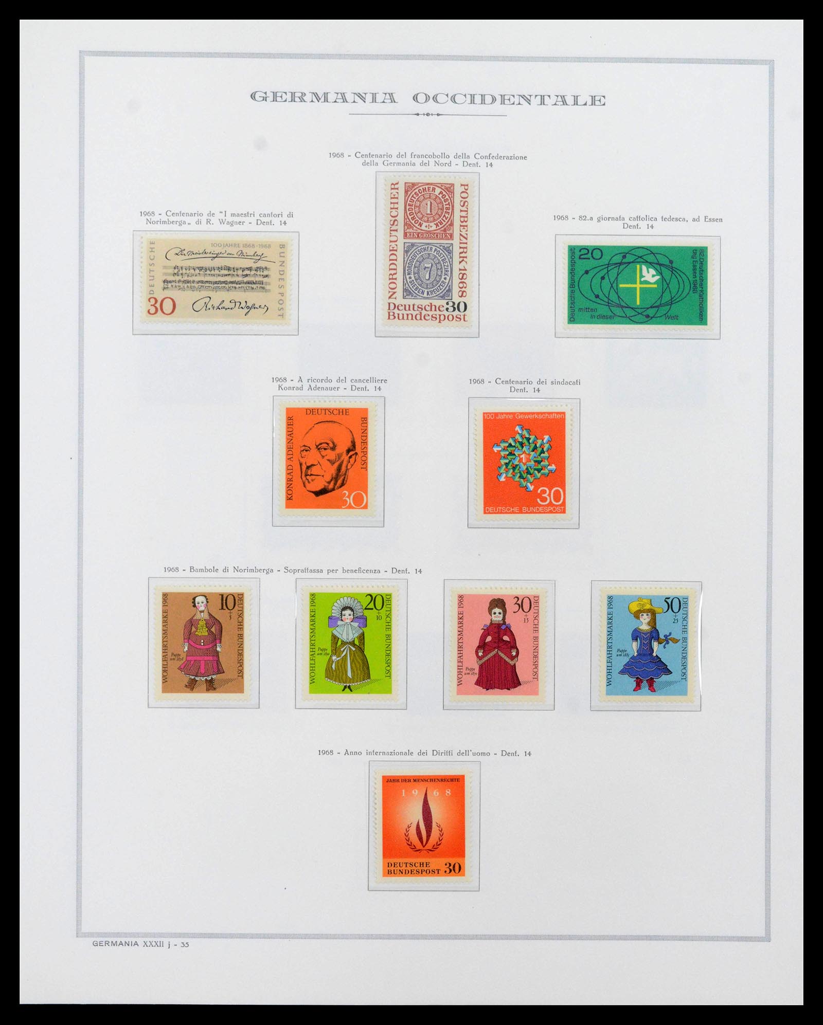 39131 0036 - Stamp collection 39131 Bundespost 1949-1997.