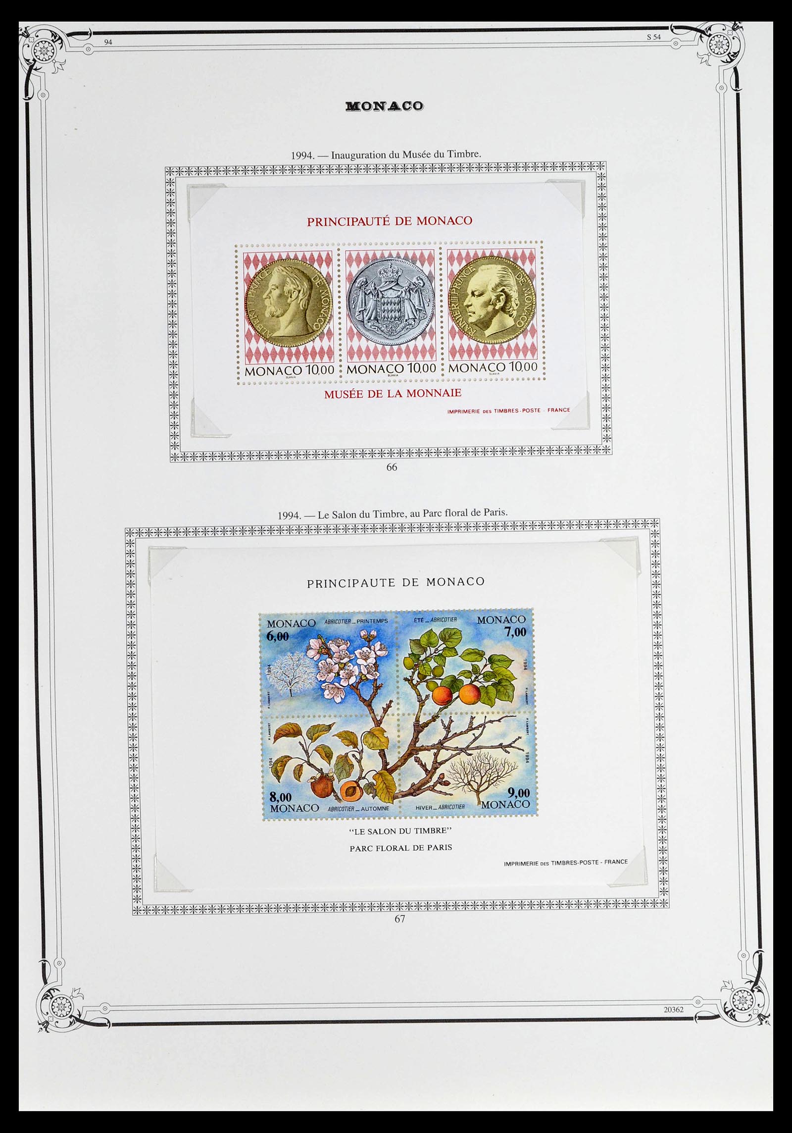 39133 0243 - Stamp collection 39133 Monaco 1885-1996.