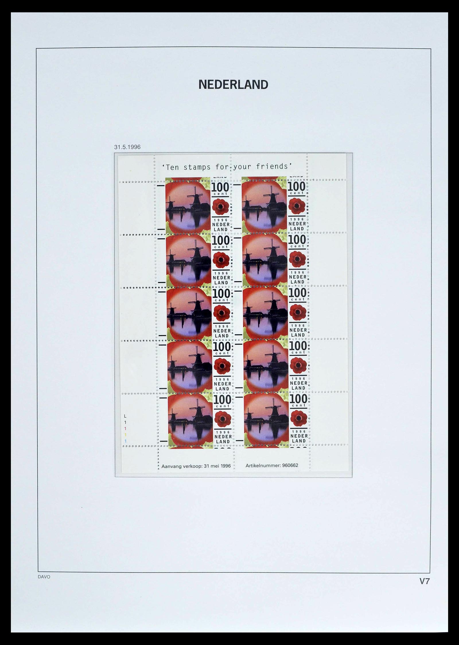 39134 0015 - Stamp collection 39134 Netherlands sheetlets 1992-2019!