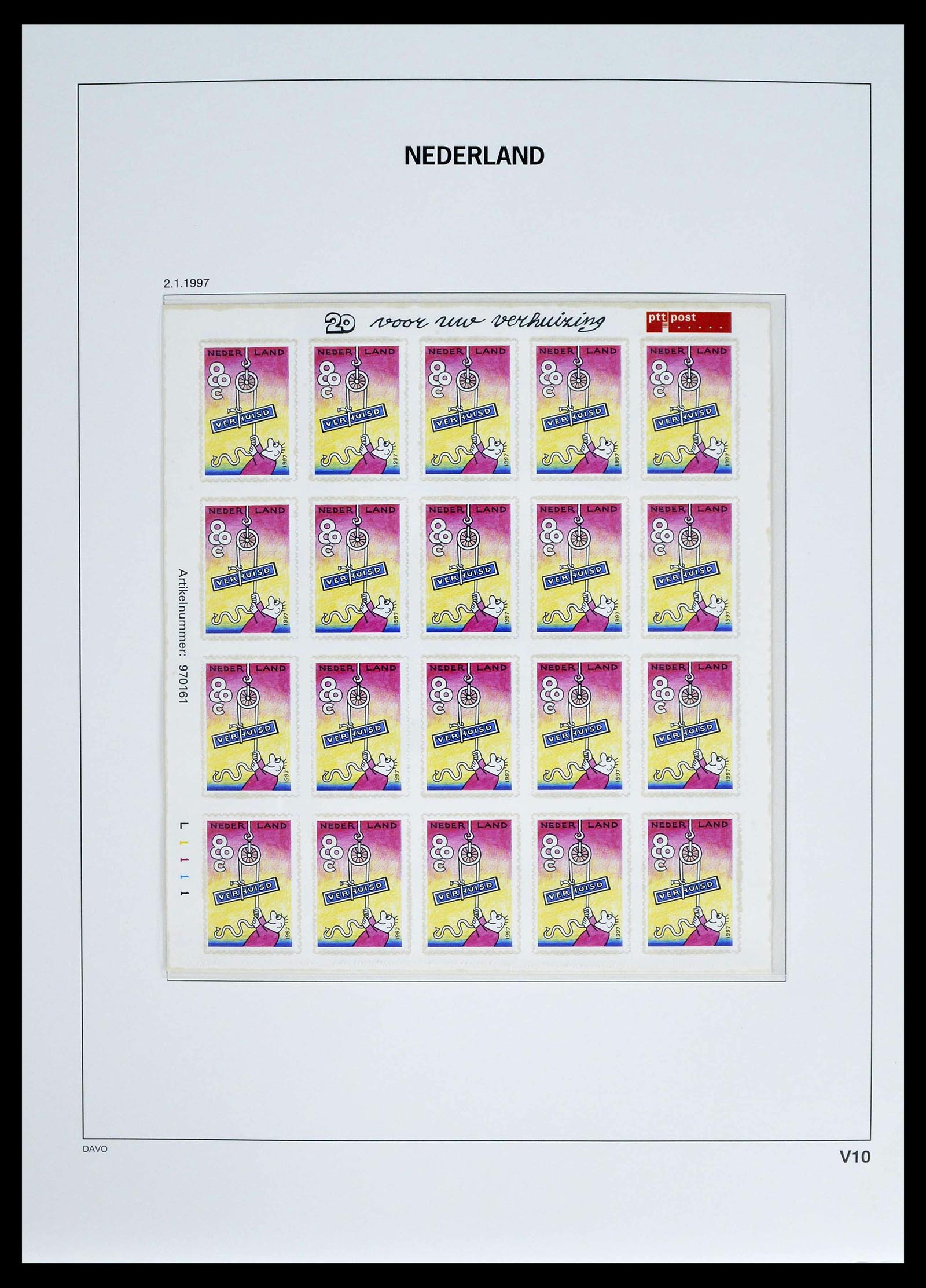 39134 0019 - Stamp collection 39134 Netherlands sheetlets 1992-2019!
