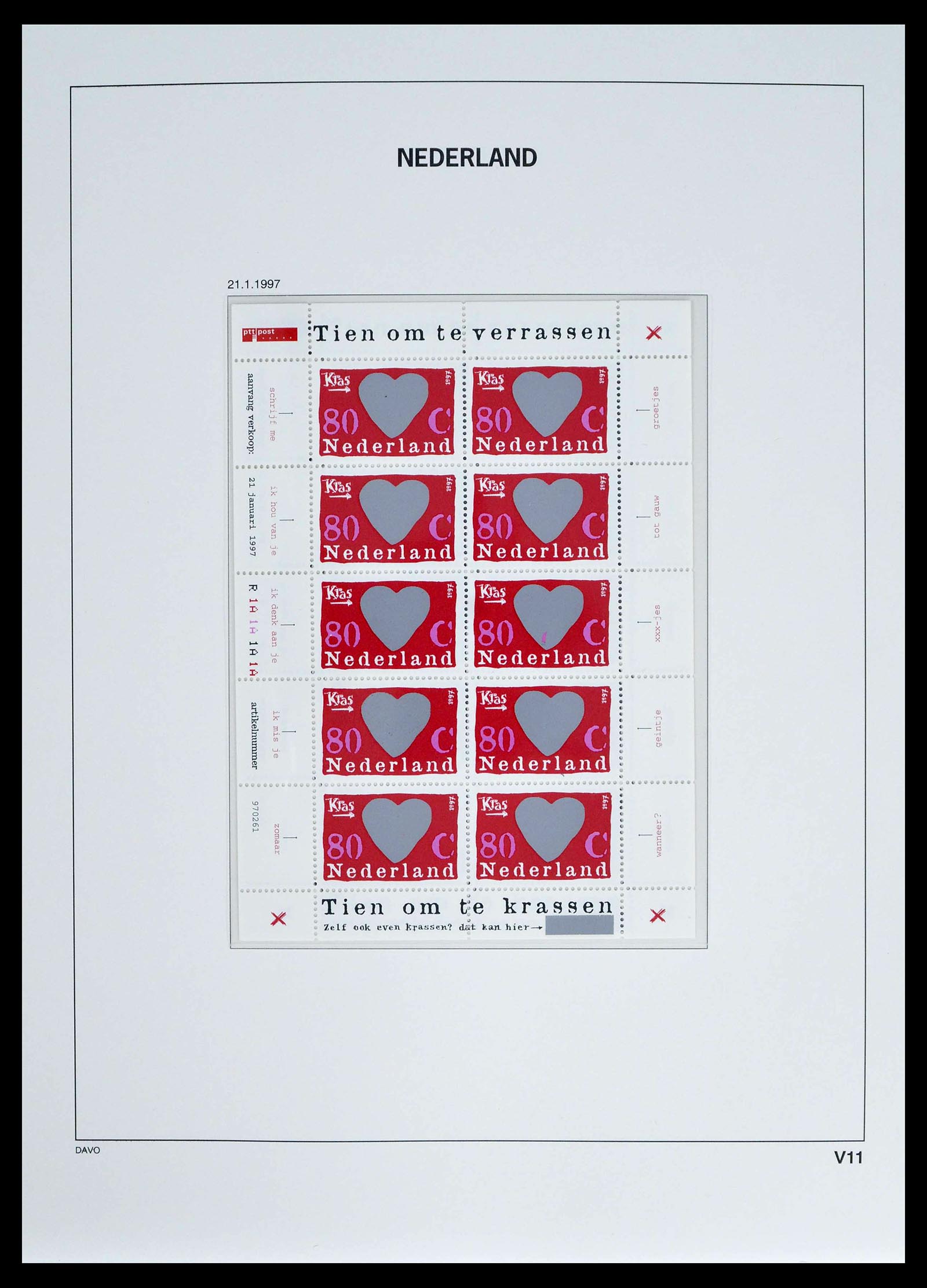 39134 0020 - Stamp collection 39134 Netherlands sheetlets 1992-2019!