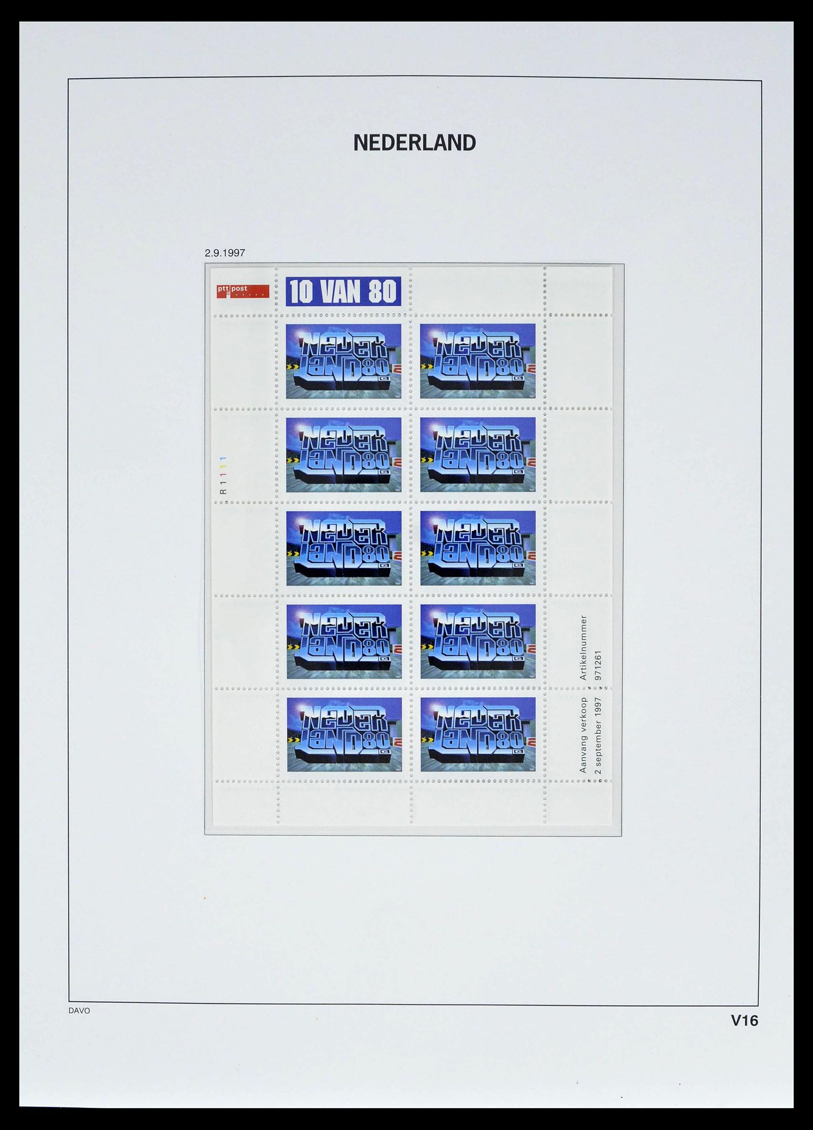 39134 0025 - Stamp collection 39134 Netherlands sheetlets 1992-2019!