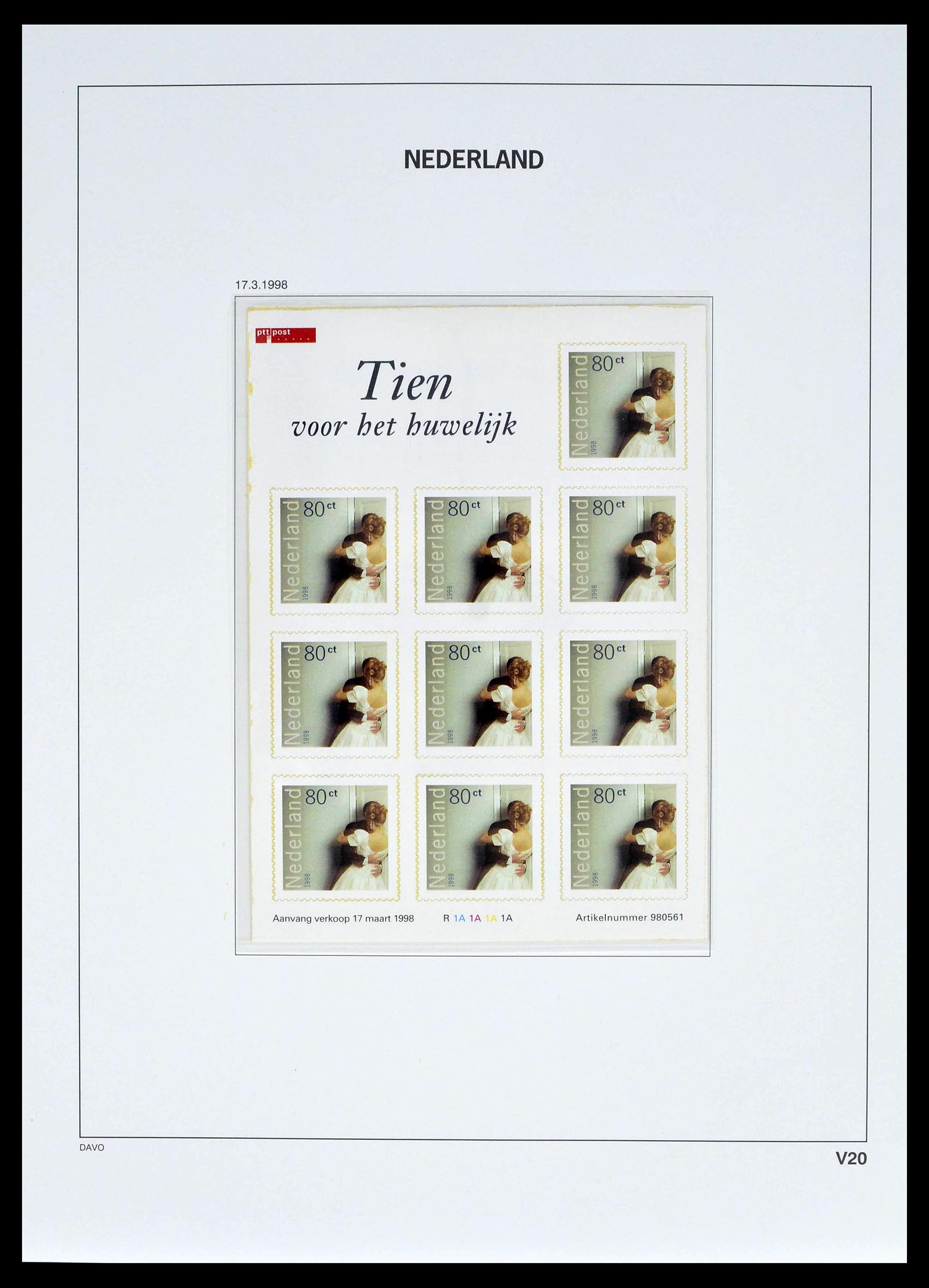 39134 0029 - Stamp collection 39134 Netherlands sheetlets 1992-2019!