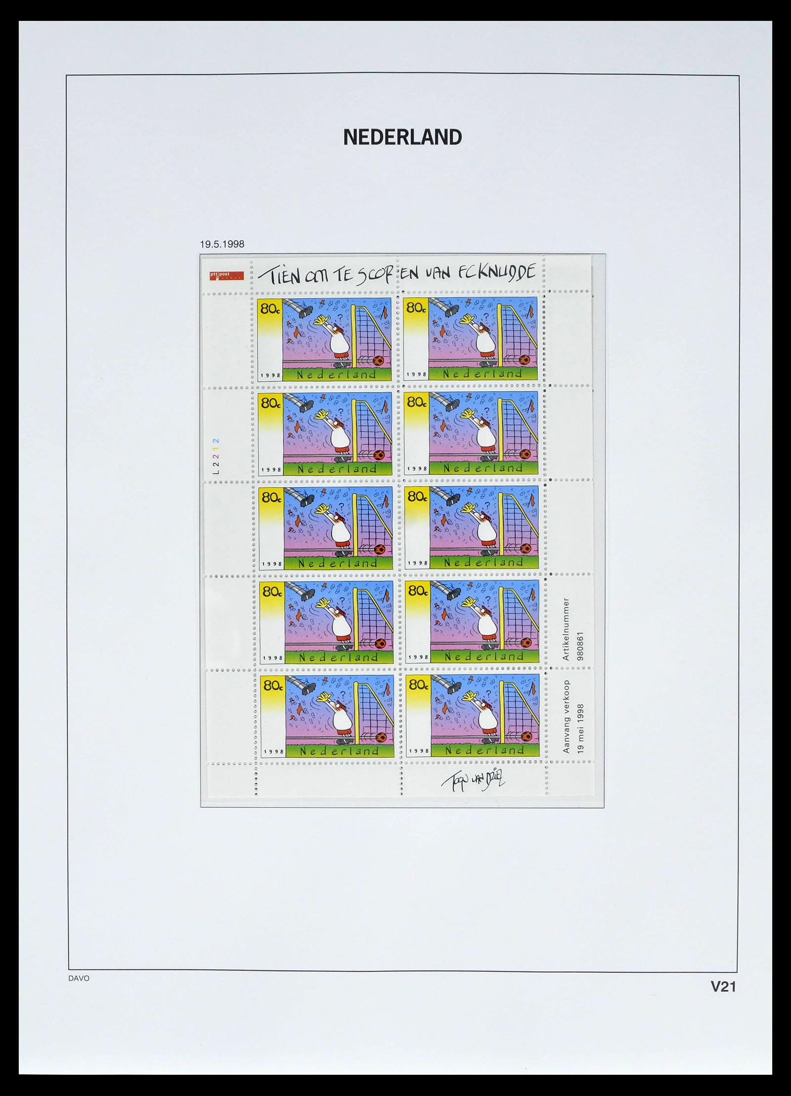 39134 0030 - Stamp collection 39134 Netherlands sheetlets 1992-2019!