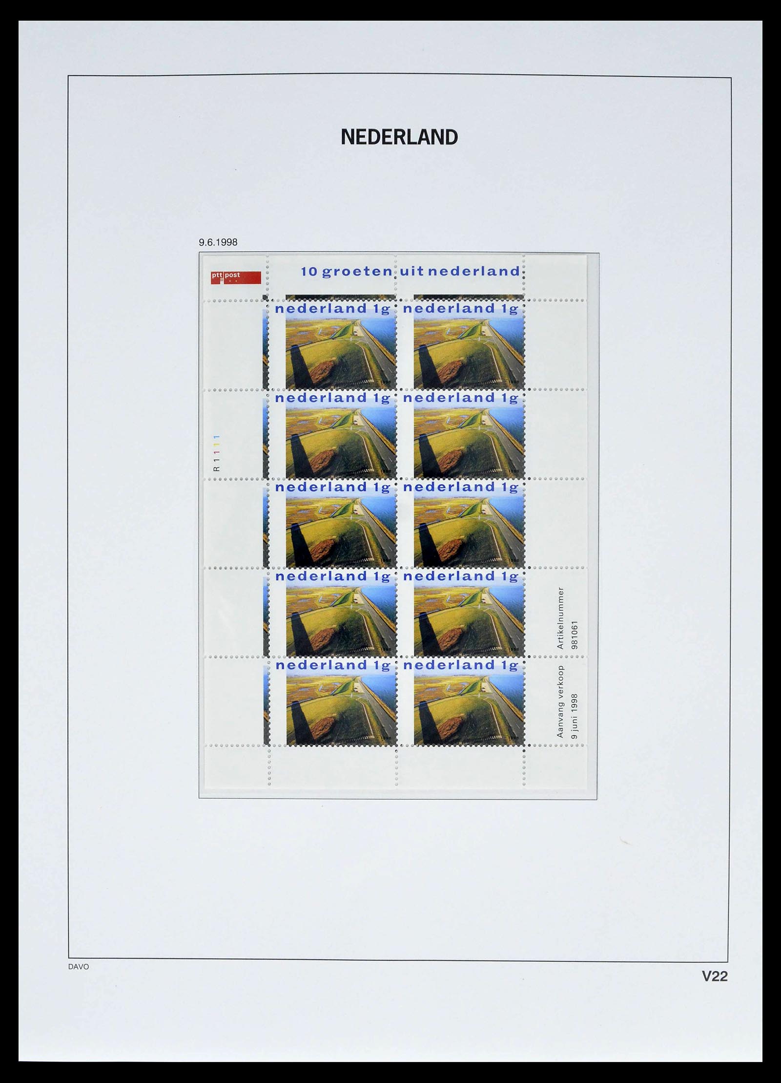 39134 0031 - Stamp collection 39134 Netherlands sheetlets 1992-2019!