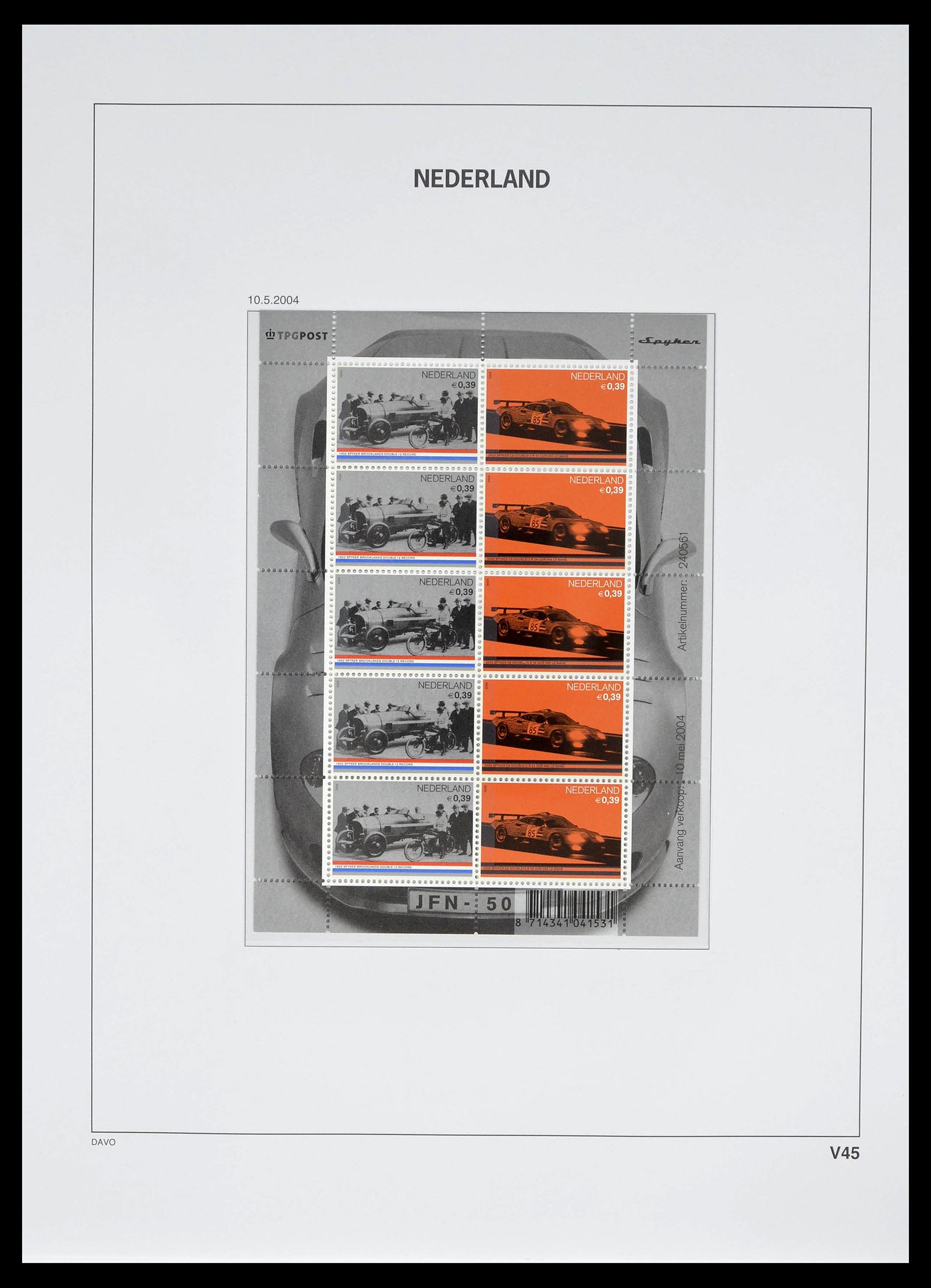39134 0059 - Stamp collection 39134 Netherlands sheetlets 1992-2019!