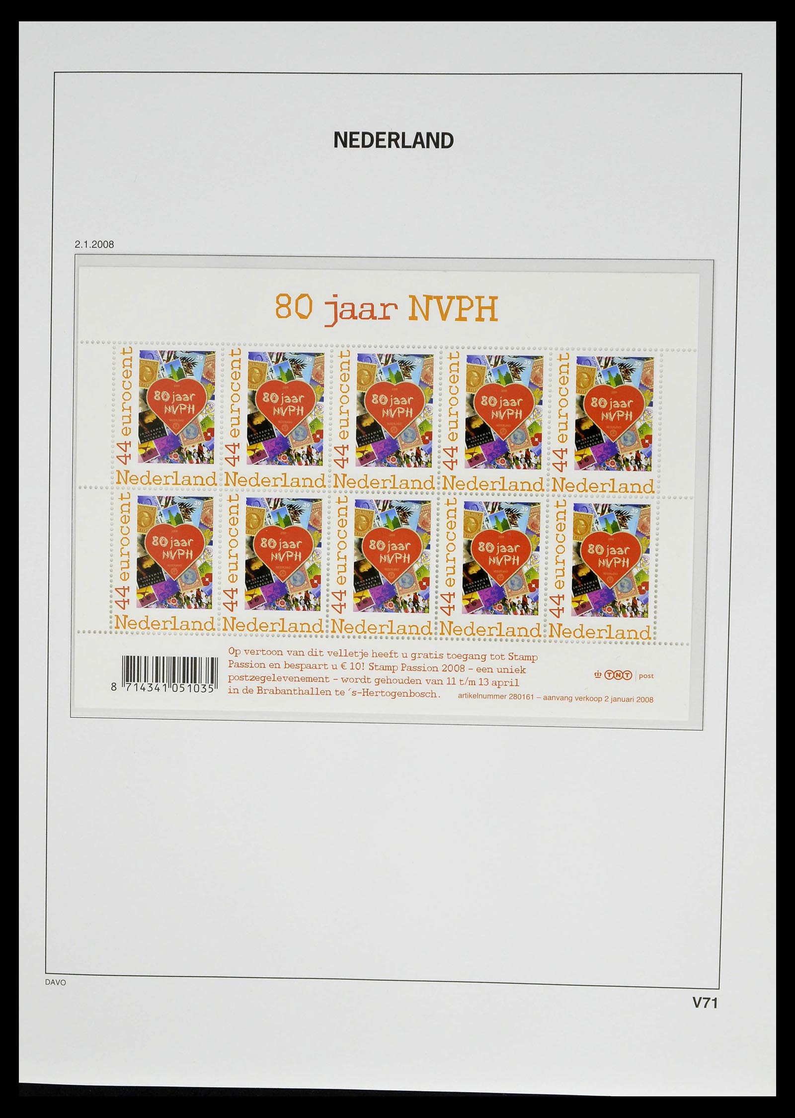 39134 0085 - Stamp collection 39134 Netherlands sheetlets 1992-2019!