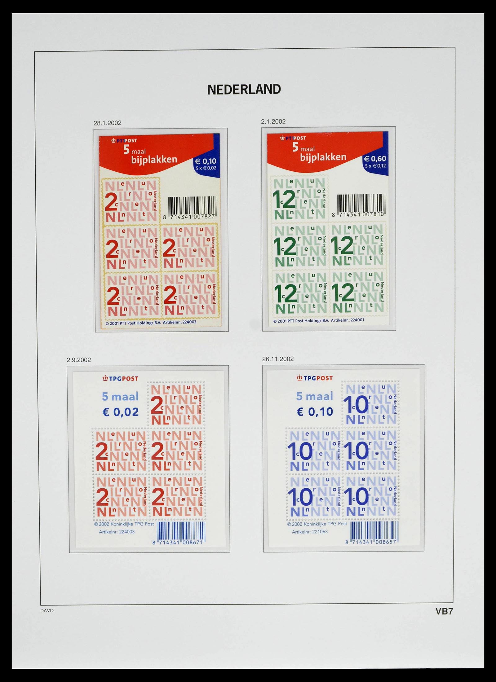 39134 0100 - Stamp collection 39134 Netherlands sheetlets 1992-2019!
