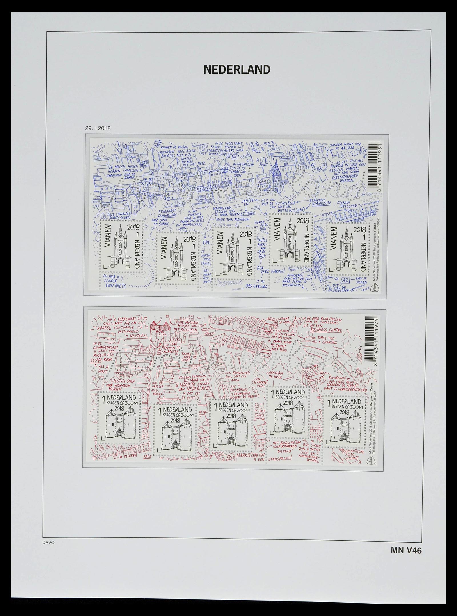 39134 0265 - Stamp collection 39134 Netherlands sheetlets 1992-2019!