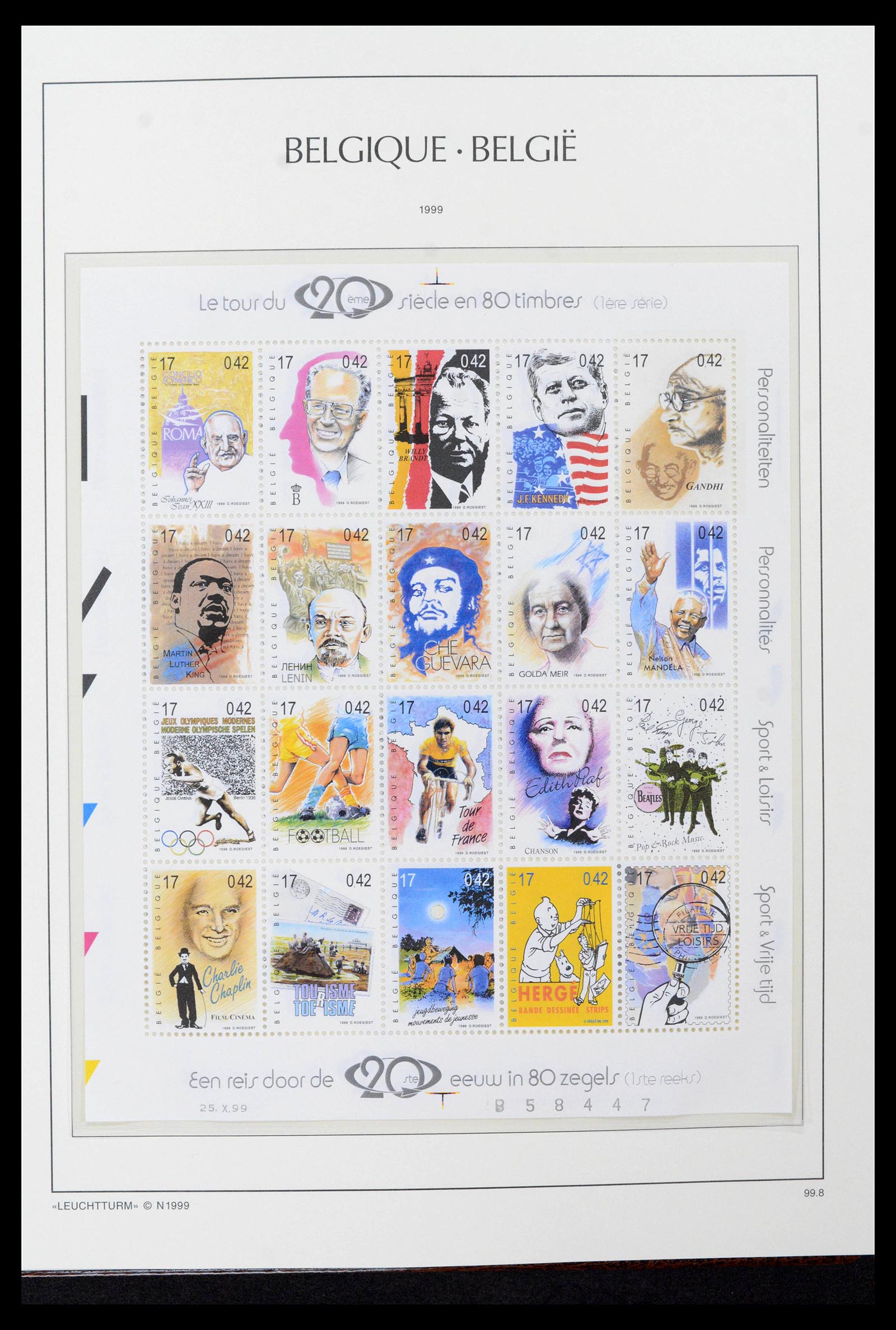 39137 0450 - Postzegelverzameling 39137 België 1849-2002.