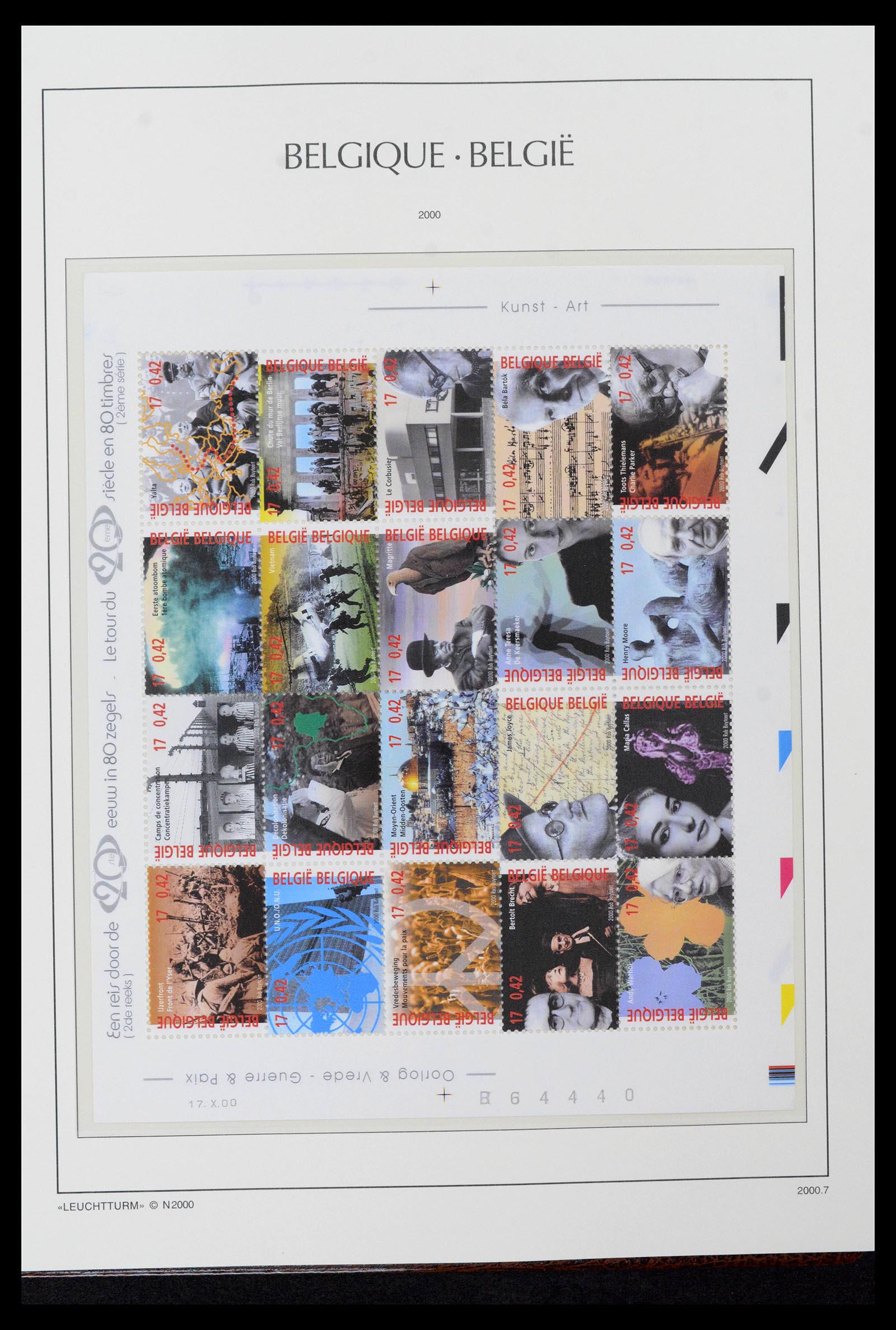 39137 0460 - Stamp collection 39137 Belgium 1849-2002.