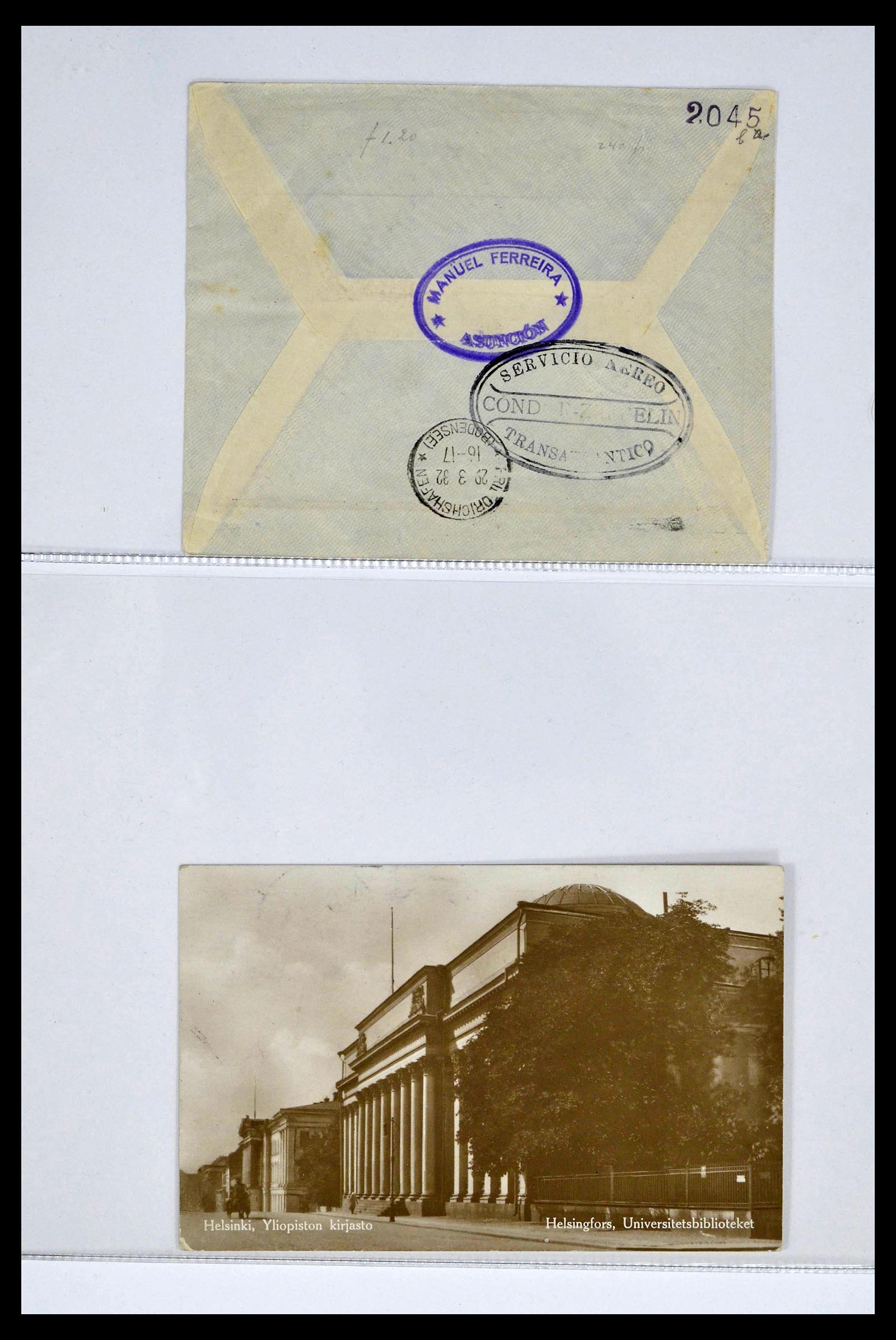 39141 0002 - Postzegelverzameling 39141 Zeppelin brieven 1930-1936.