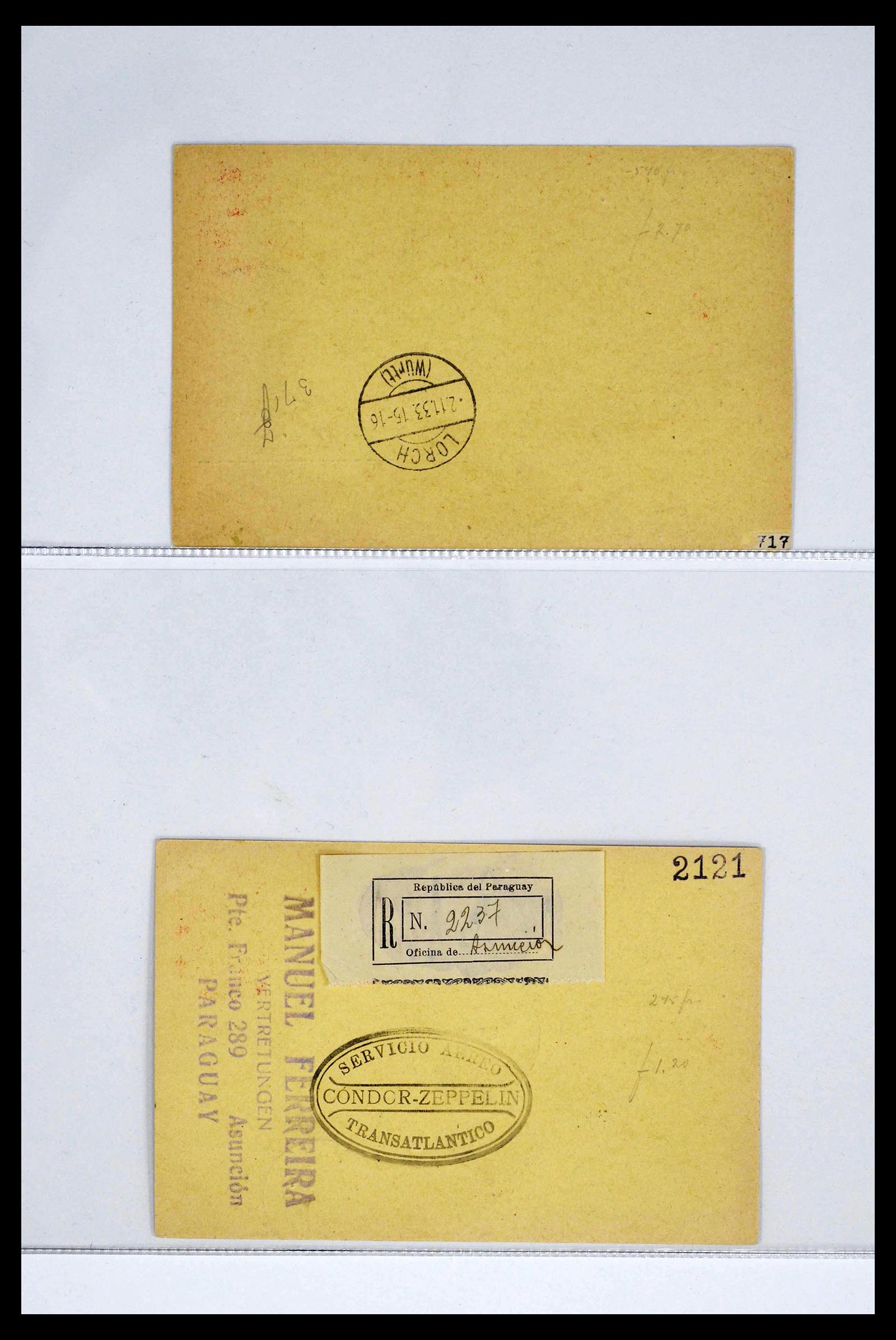 39141 0006 - Postzegelverzameling 39141 Zeppelin brieven 1930-1936.