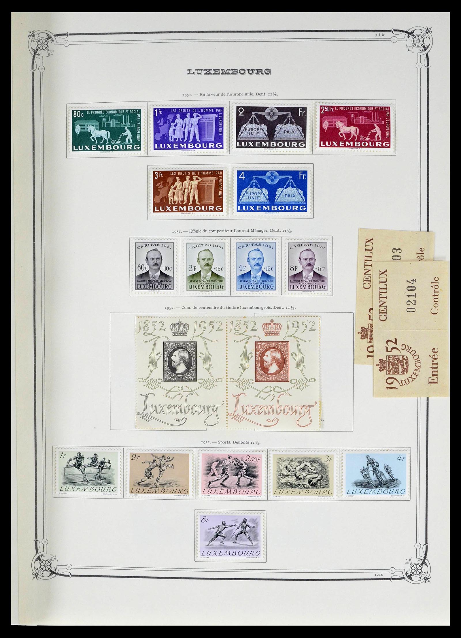 39142 0019 - Postzegelverzameling 39142 Luxemburg 1852-1991.