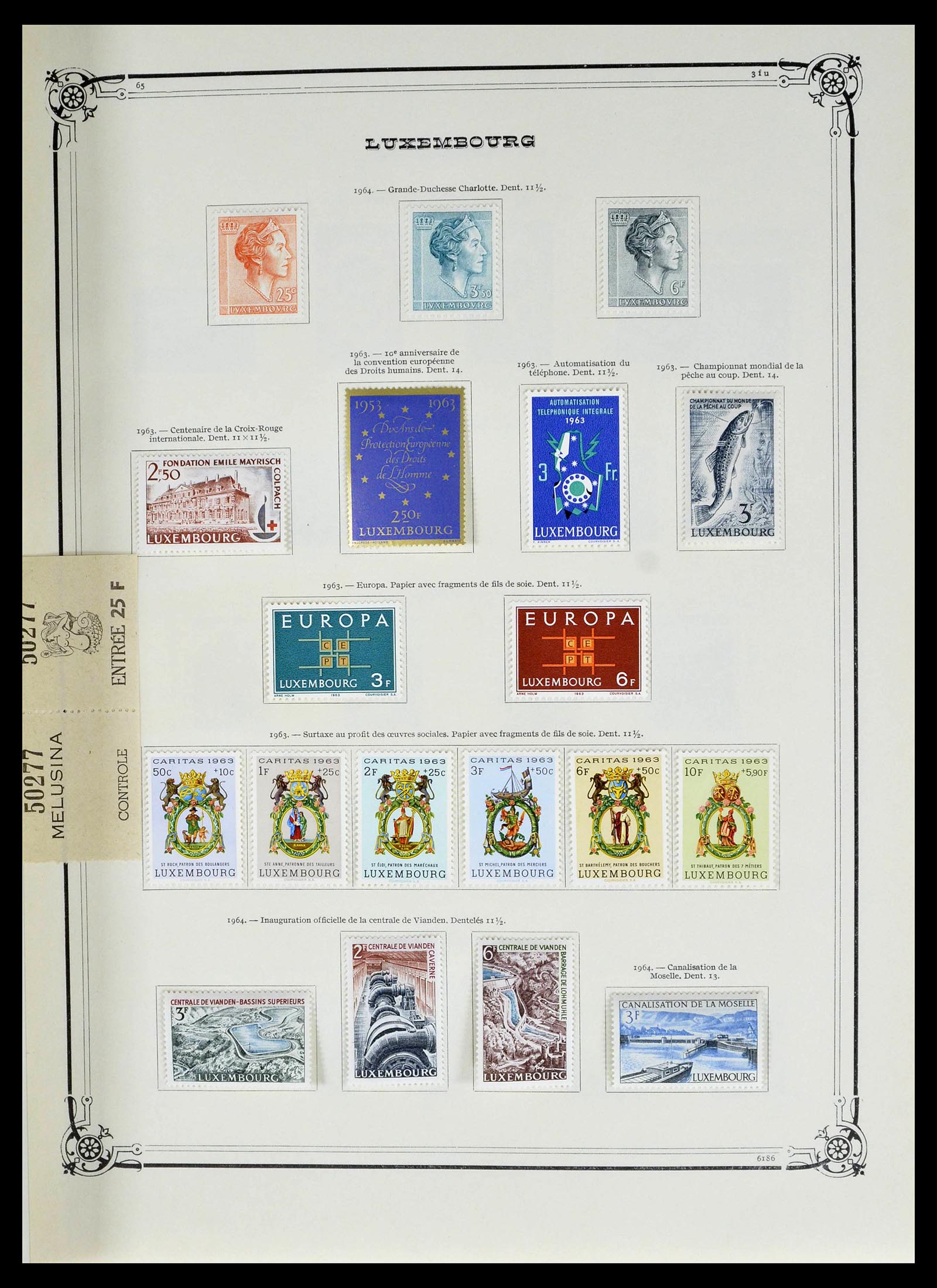 39142 0030 - Postzegelverzameling 39142 Luxemburg 1852-1991.