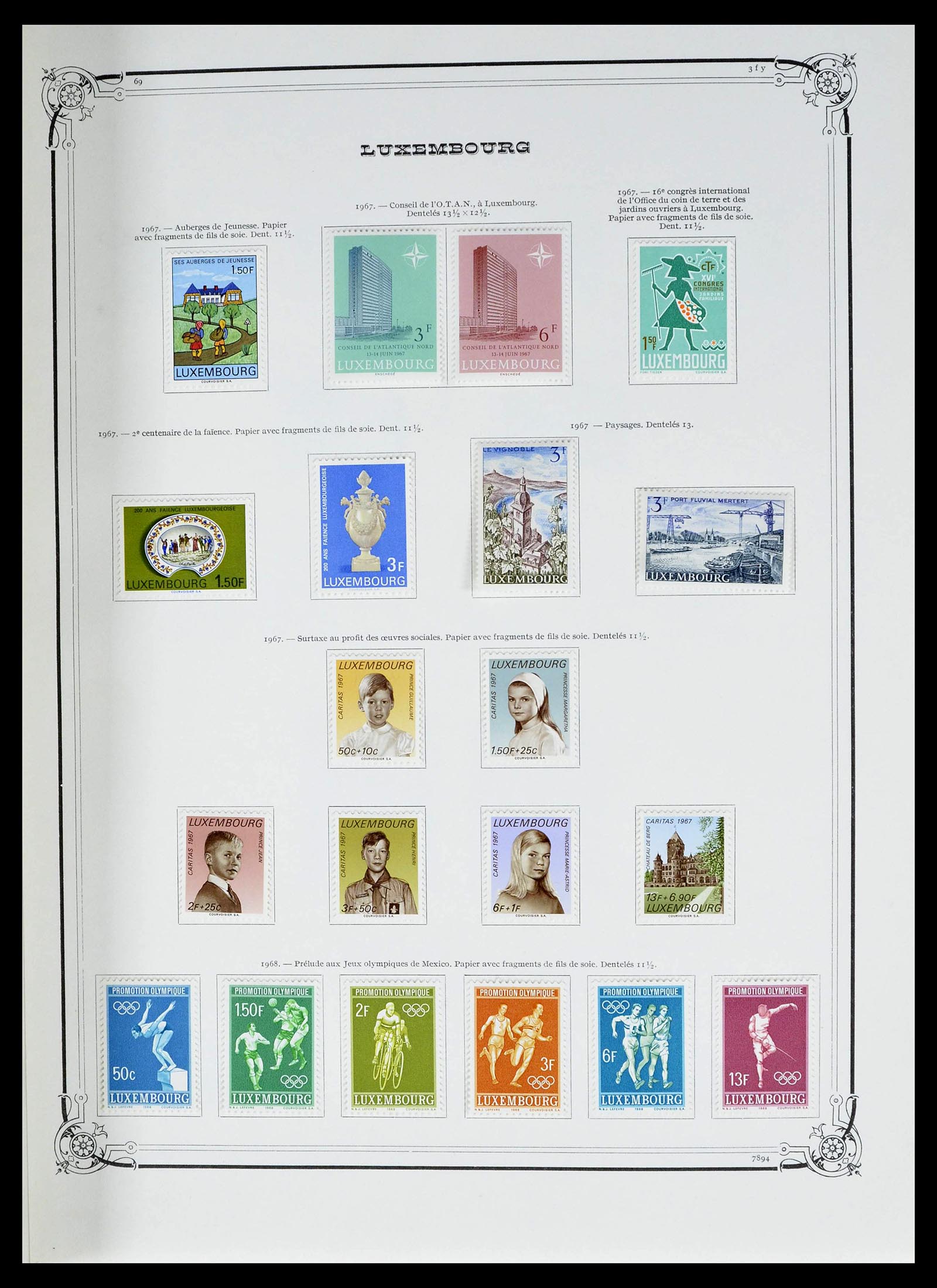 39142 0034 - Postzegelverzameling 39142 Luxemburg 1852-1991.