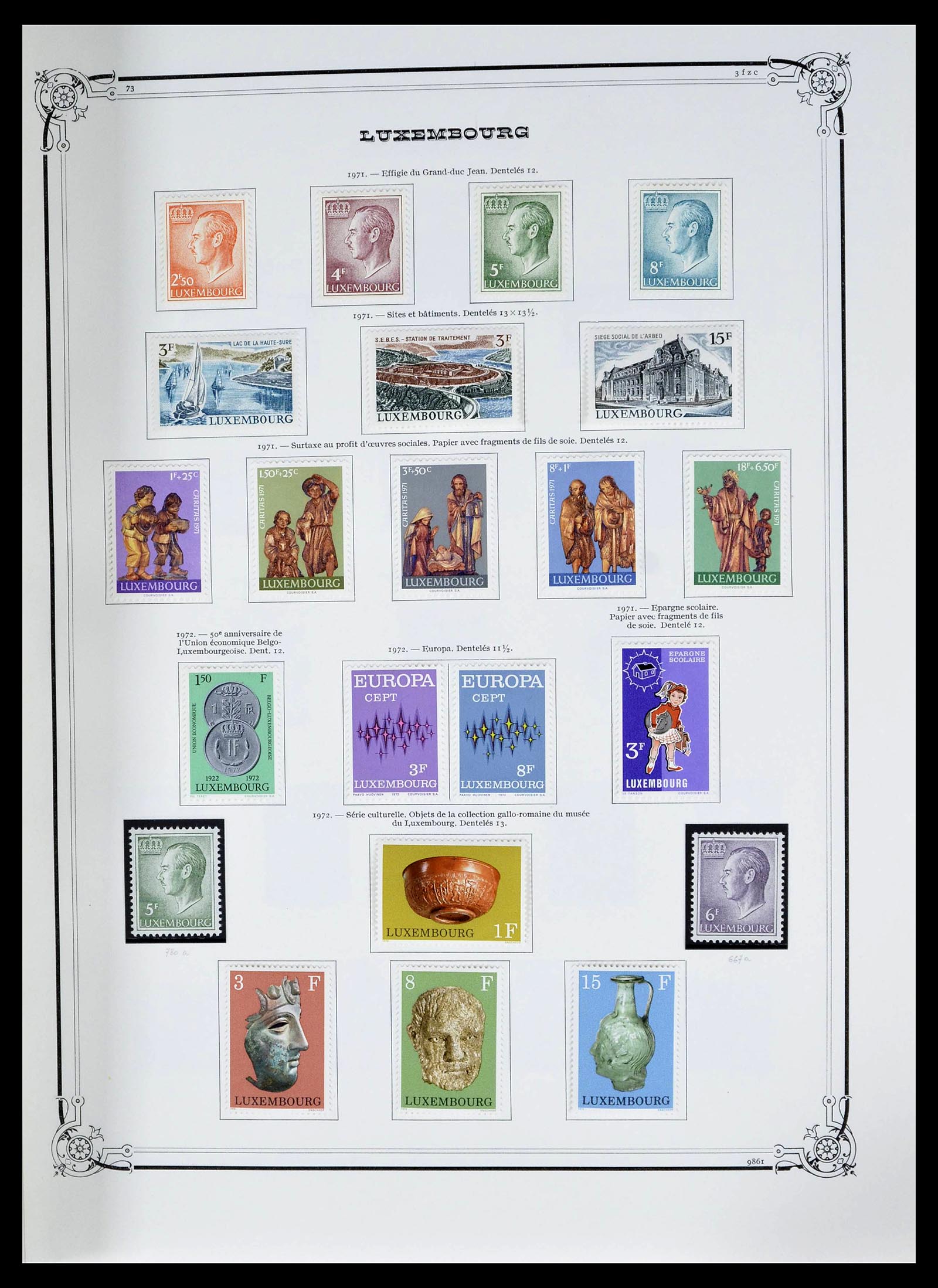 39142 0038 - Postzegelverzameling 39142 Luxemburg 1852-1991.
