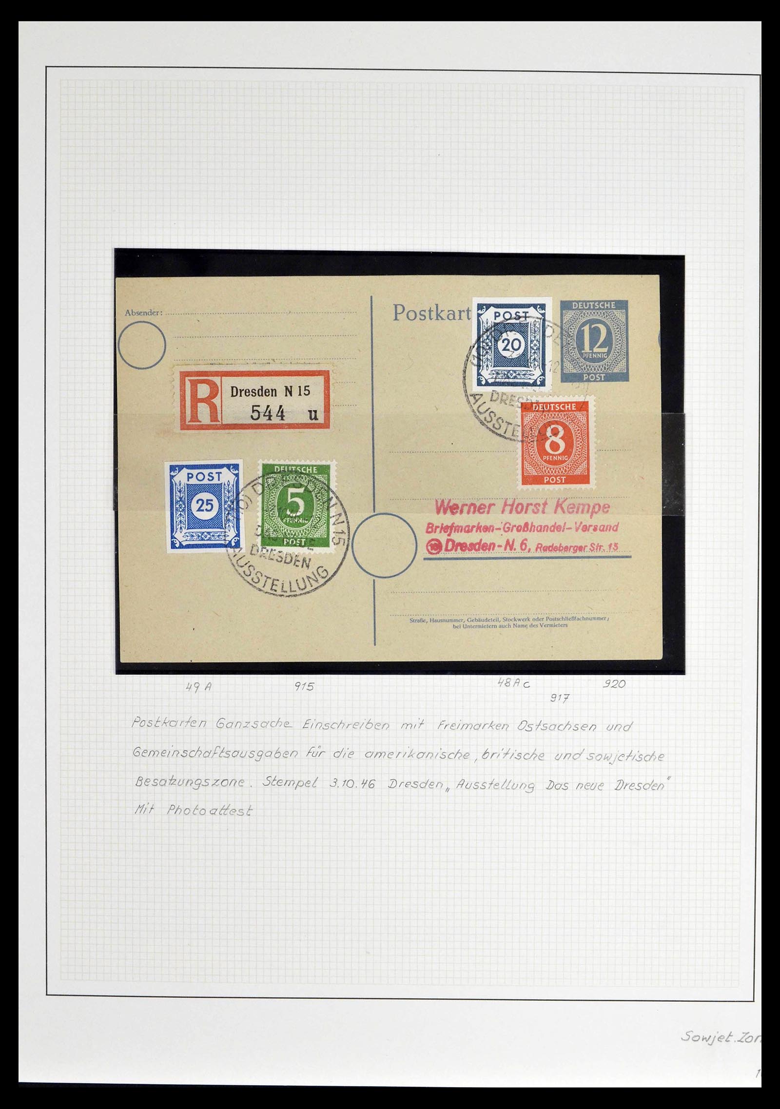 39143 0002 - Stamp collection 39143 Germany local and Zones 1945-1948.