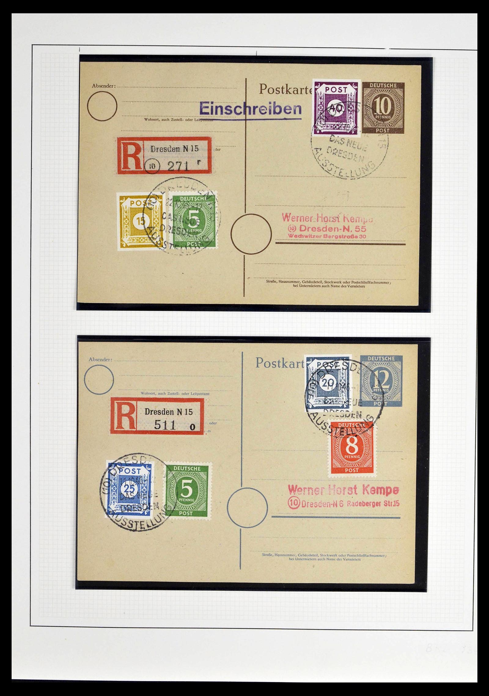39143 0003 - Stamp collection 39143 Germany local and Zones 1945-1948.