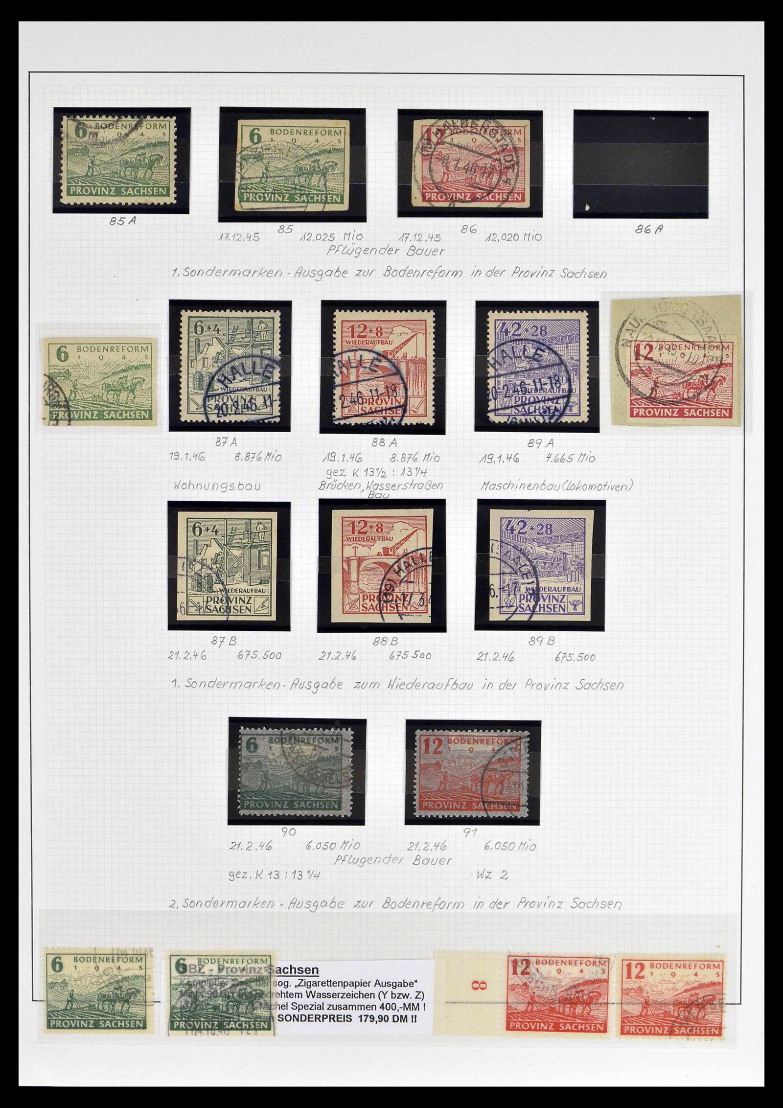 39143 0004 - Stamp collection 39143 Germany local and Zones 1945-1948.