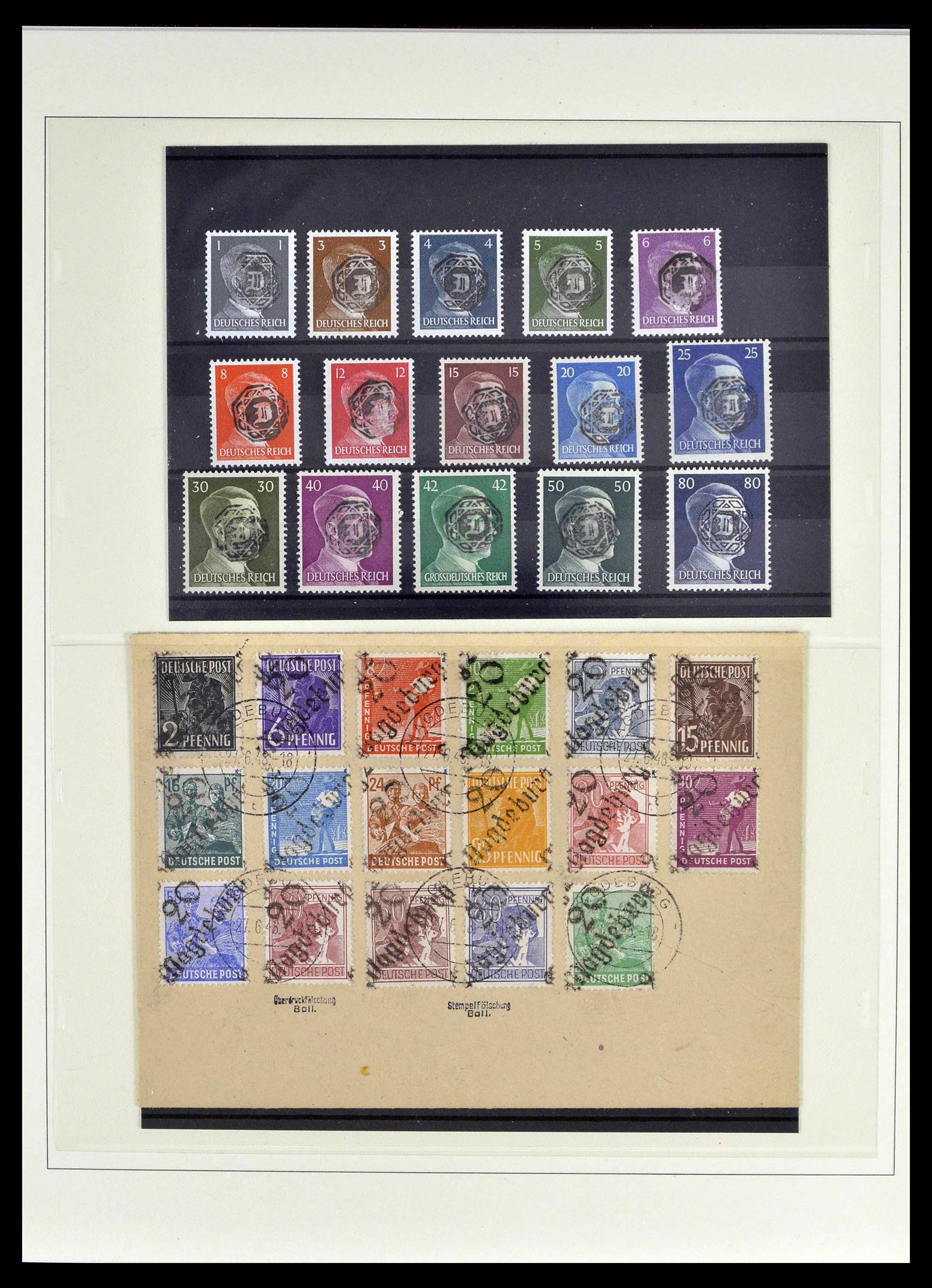 39143 0010 - Stamp collection 39143 Germany local and Zones 1945-1948.