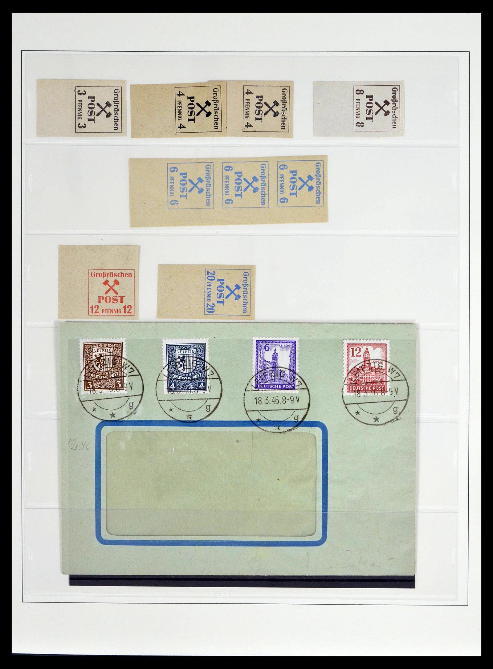 39143 0021 - Postzegelverzameling 39143 Duitsland lokaal en Zones 1945-1948.