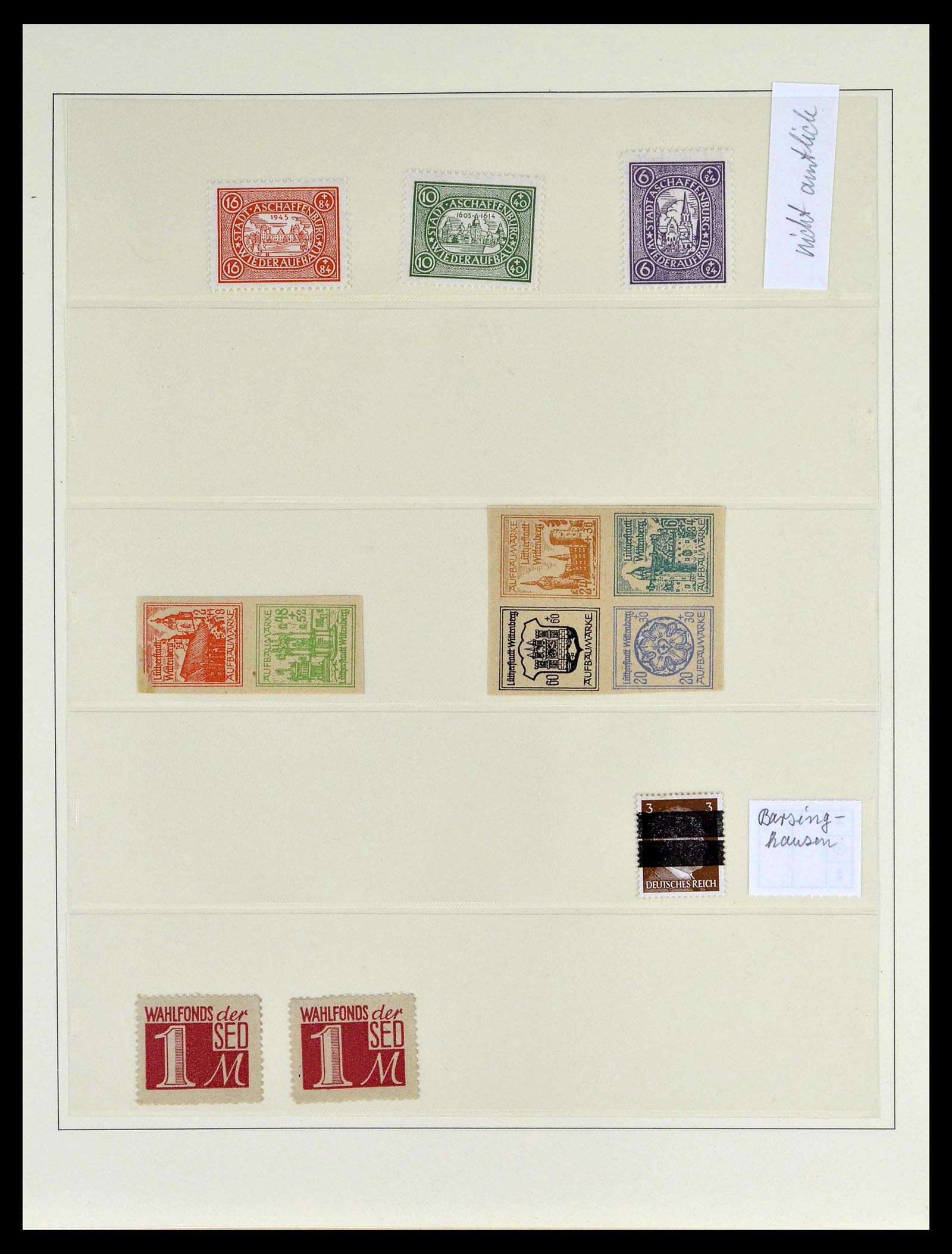 39143 0041 - Stamp collection 39143 Germany local and Zones 1945-1948.