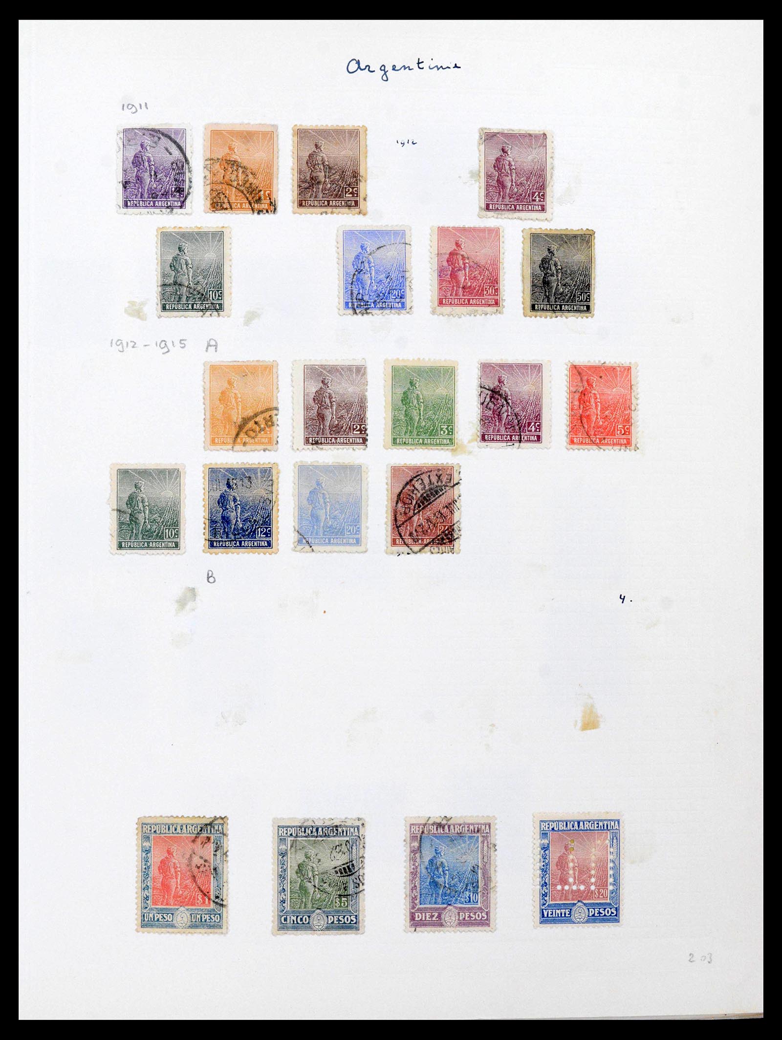 39146 0007 - Postzegelverzameling 39146 Argentinië 1858-2014.