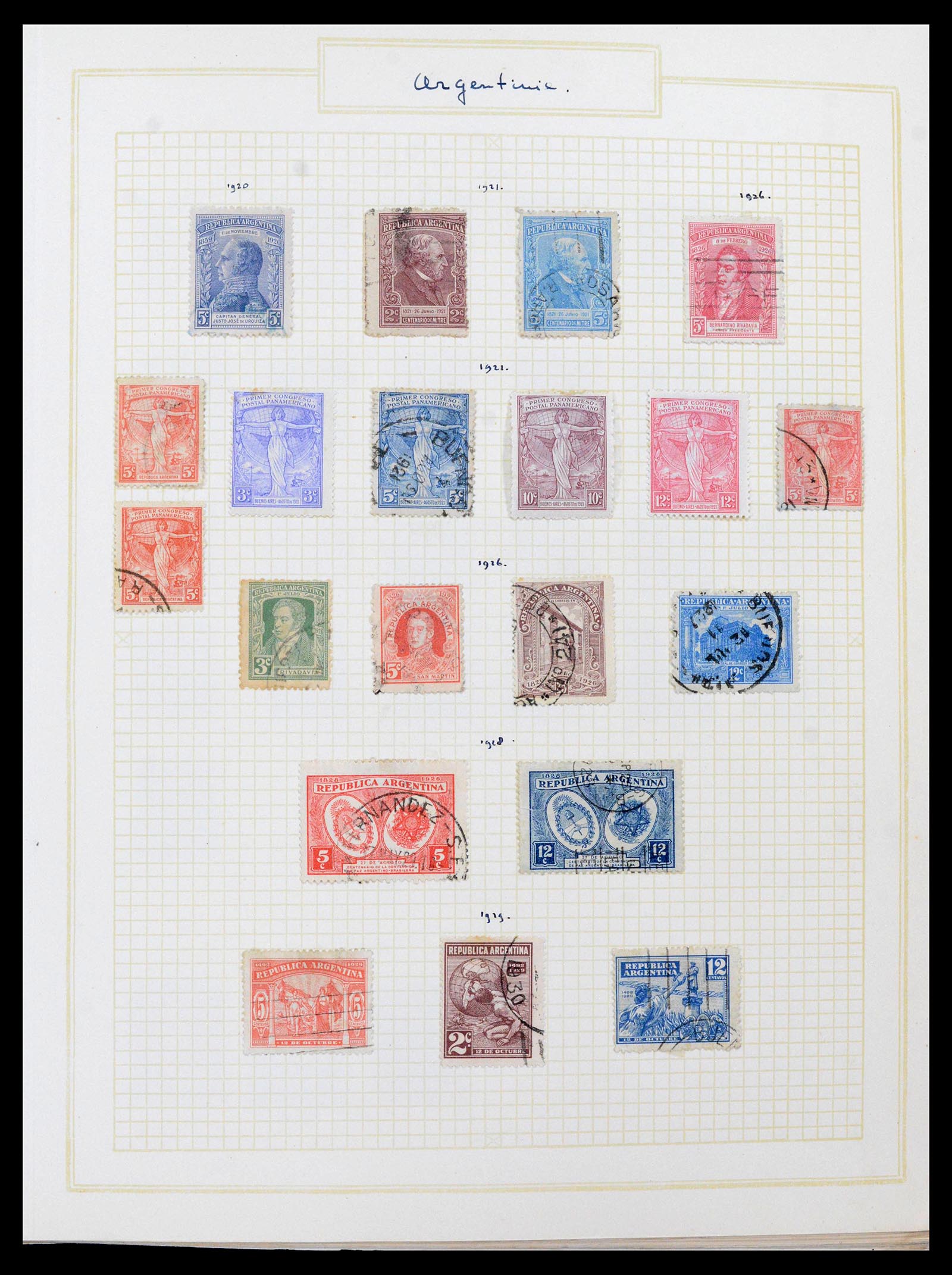 39146 0011 - Postzegelverzameling 39146 Argentinië 1858-2014.