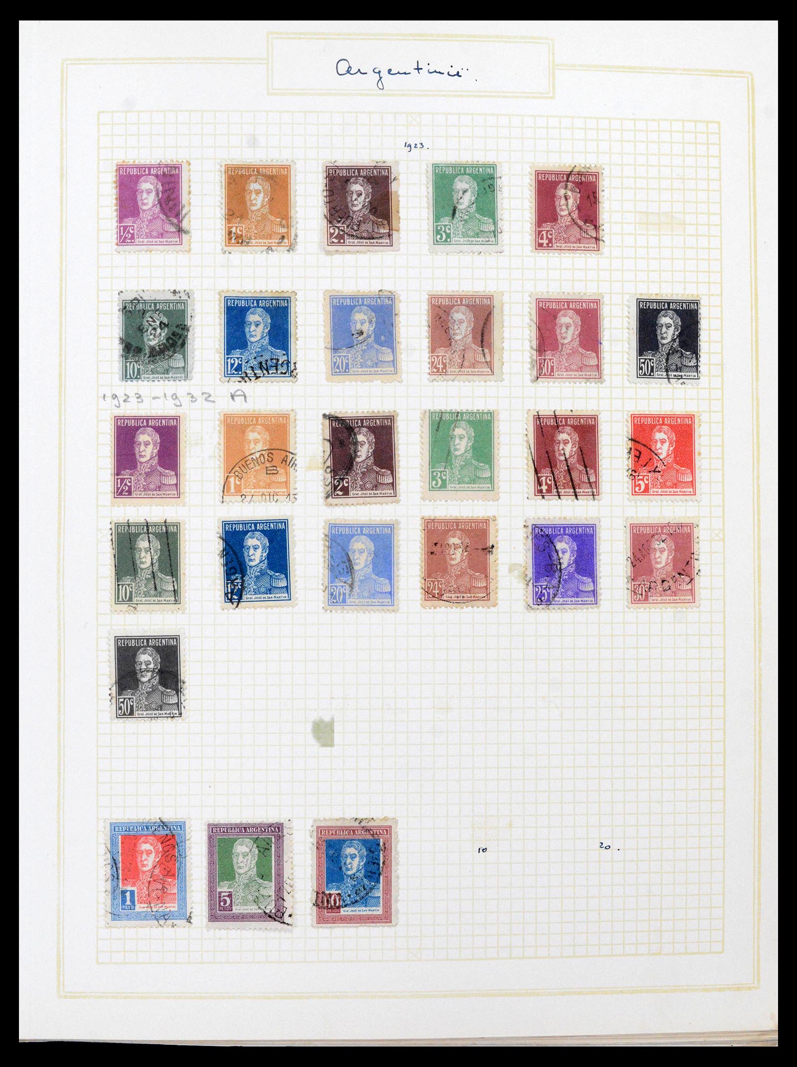 39146 0012 - Postzegelverzameling 39146 Argentinië 1858-2014.