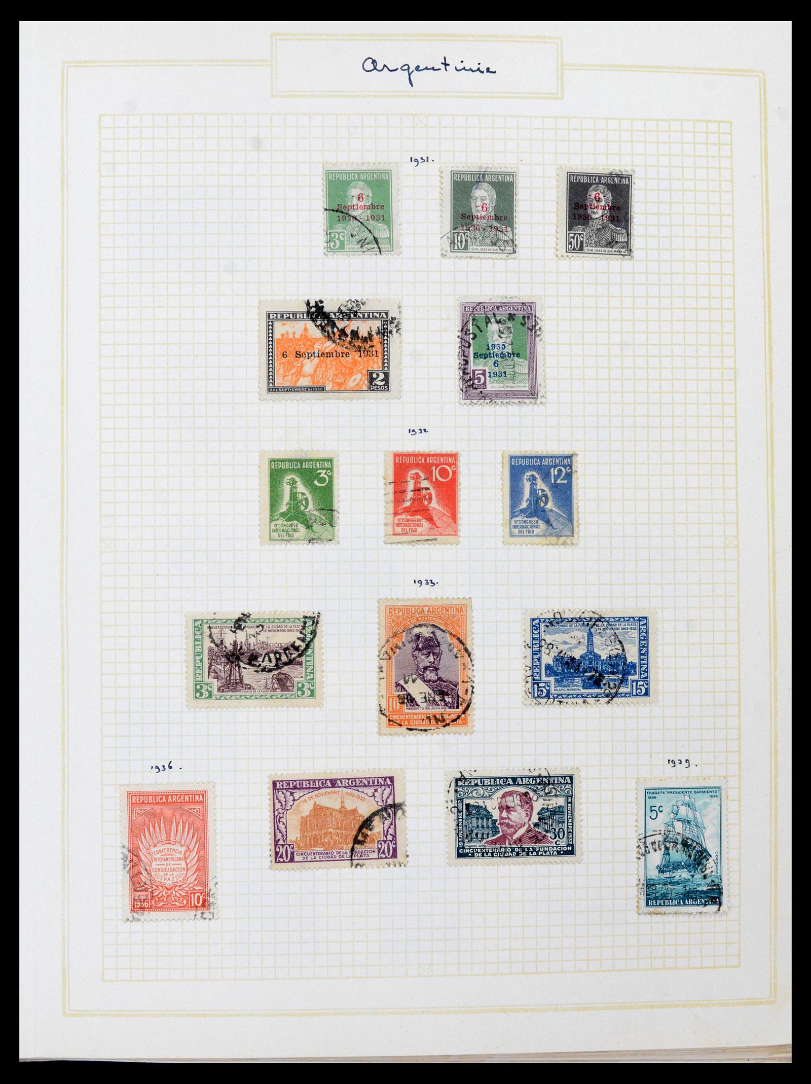 39146 0015 - Postzegelverzameling 39146 Argentinië 1858-2014.