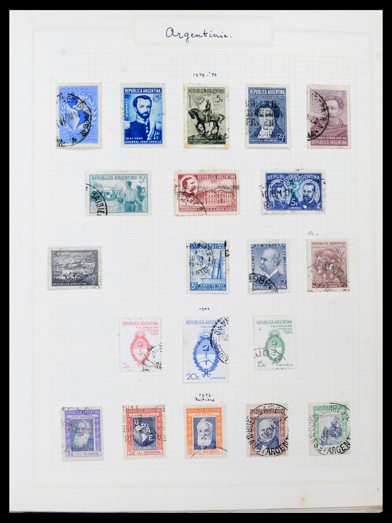 39146 0017 - Postzegelverzameling 39146 Argentinië 1858-2014.