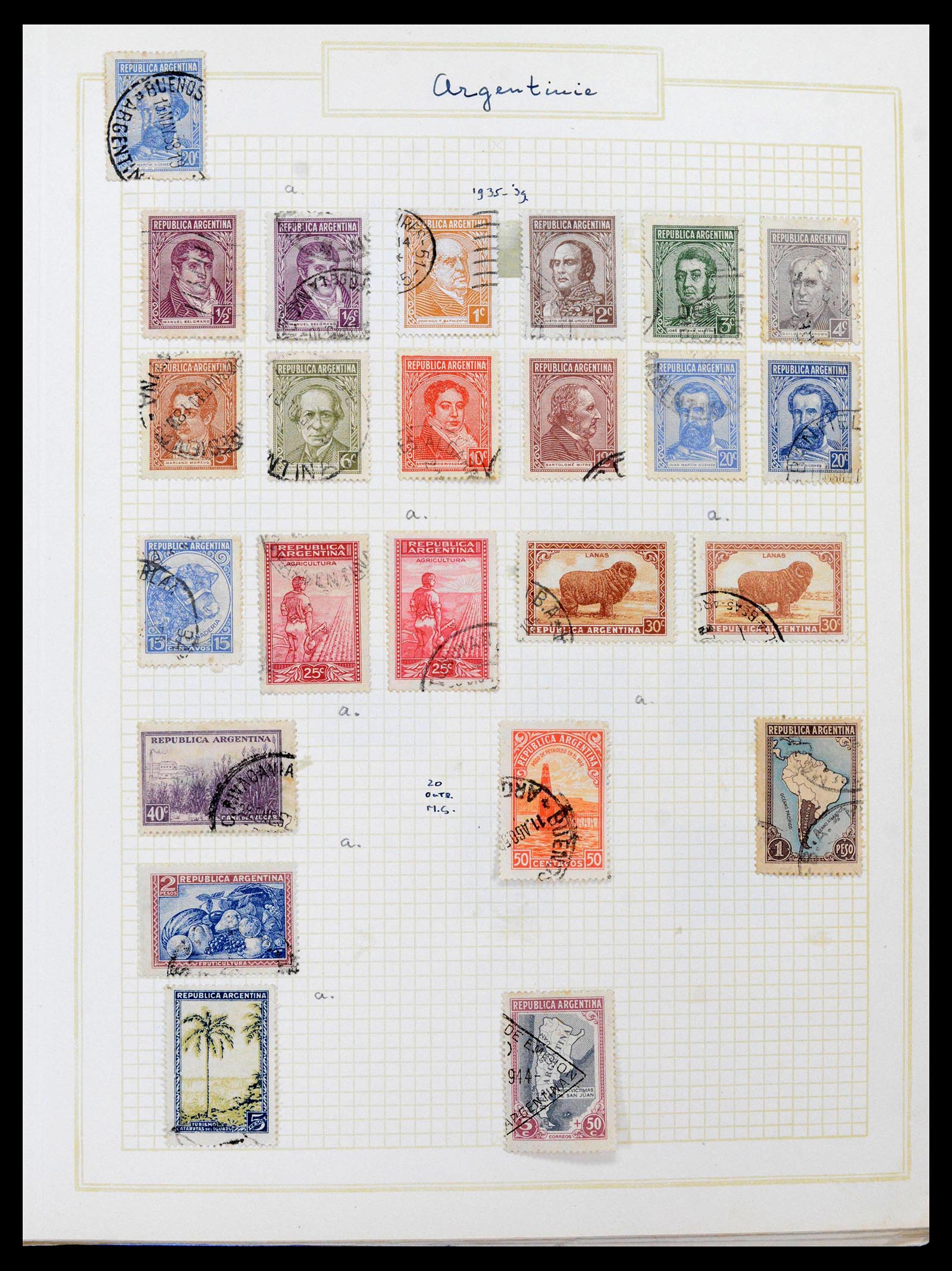 39146 0018 - Postzegelverzameling 39146 Argentinië 1858-2014.