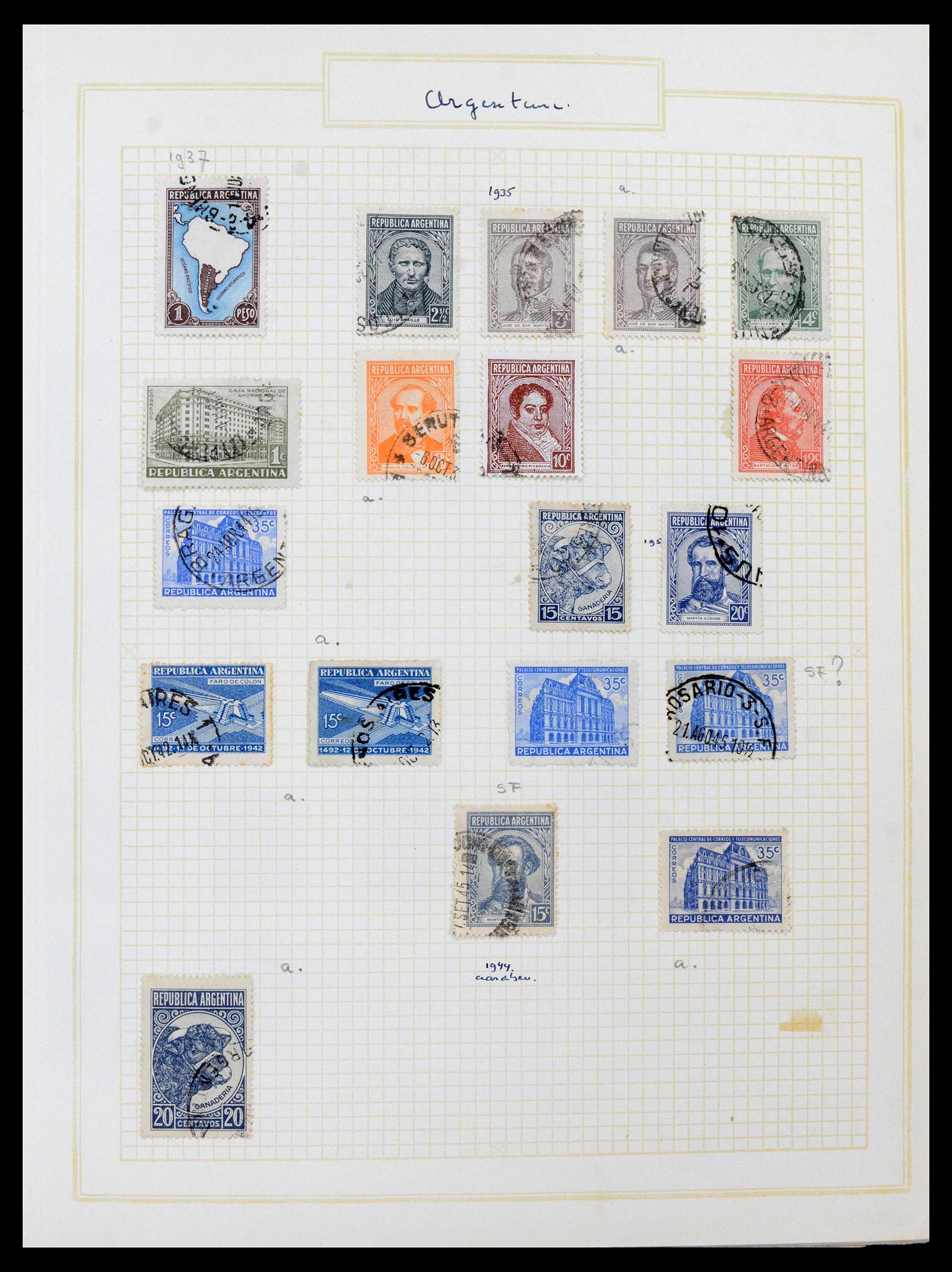 39146 0019 - Postzegelverzameling 39146 Argentinië 1858-2014.