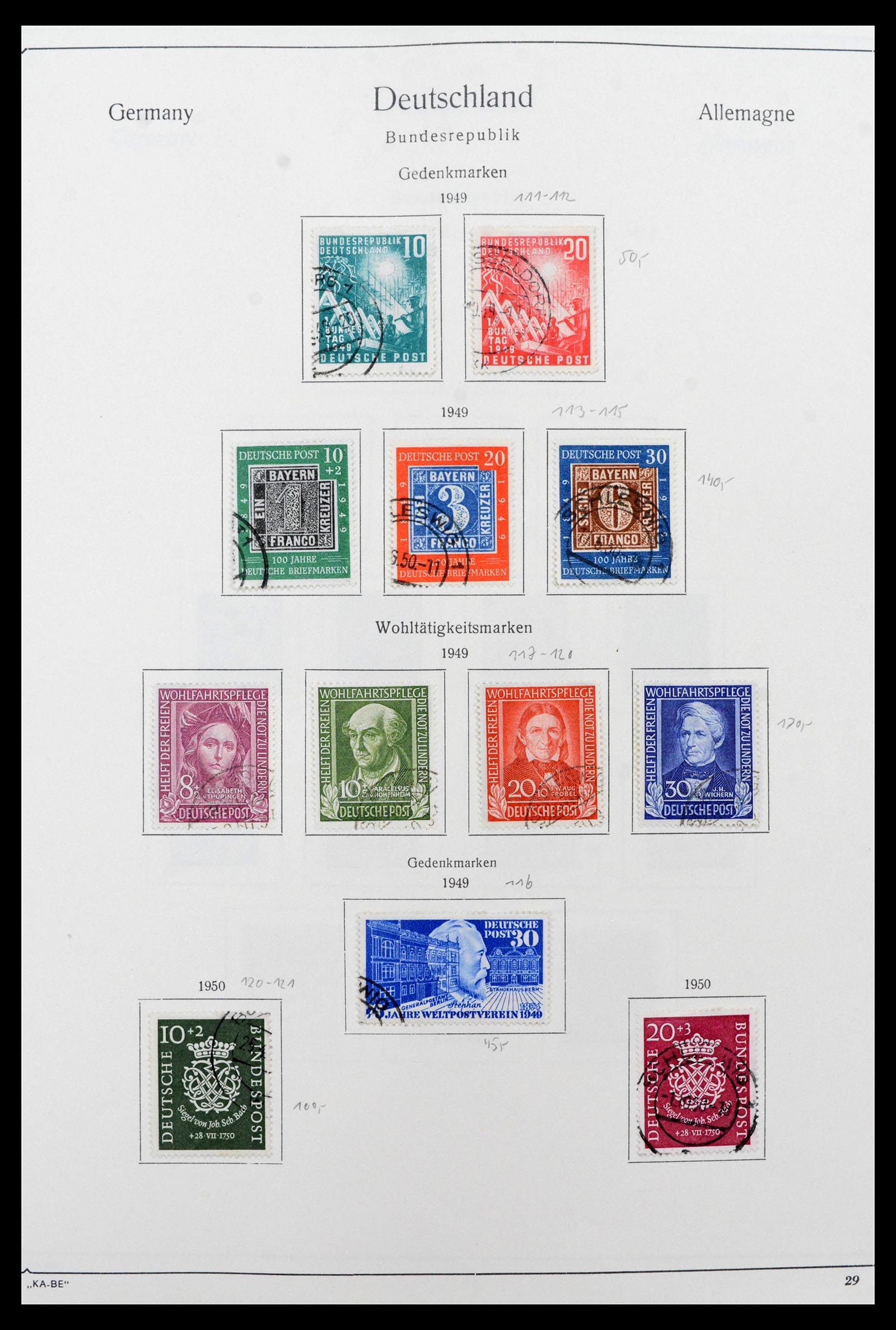 39148 0001 - Postzegelverzameling 39148 Bundespost 1949-1987.