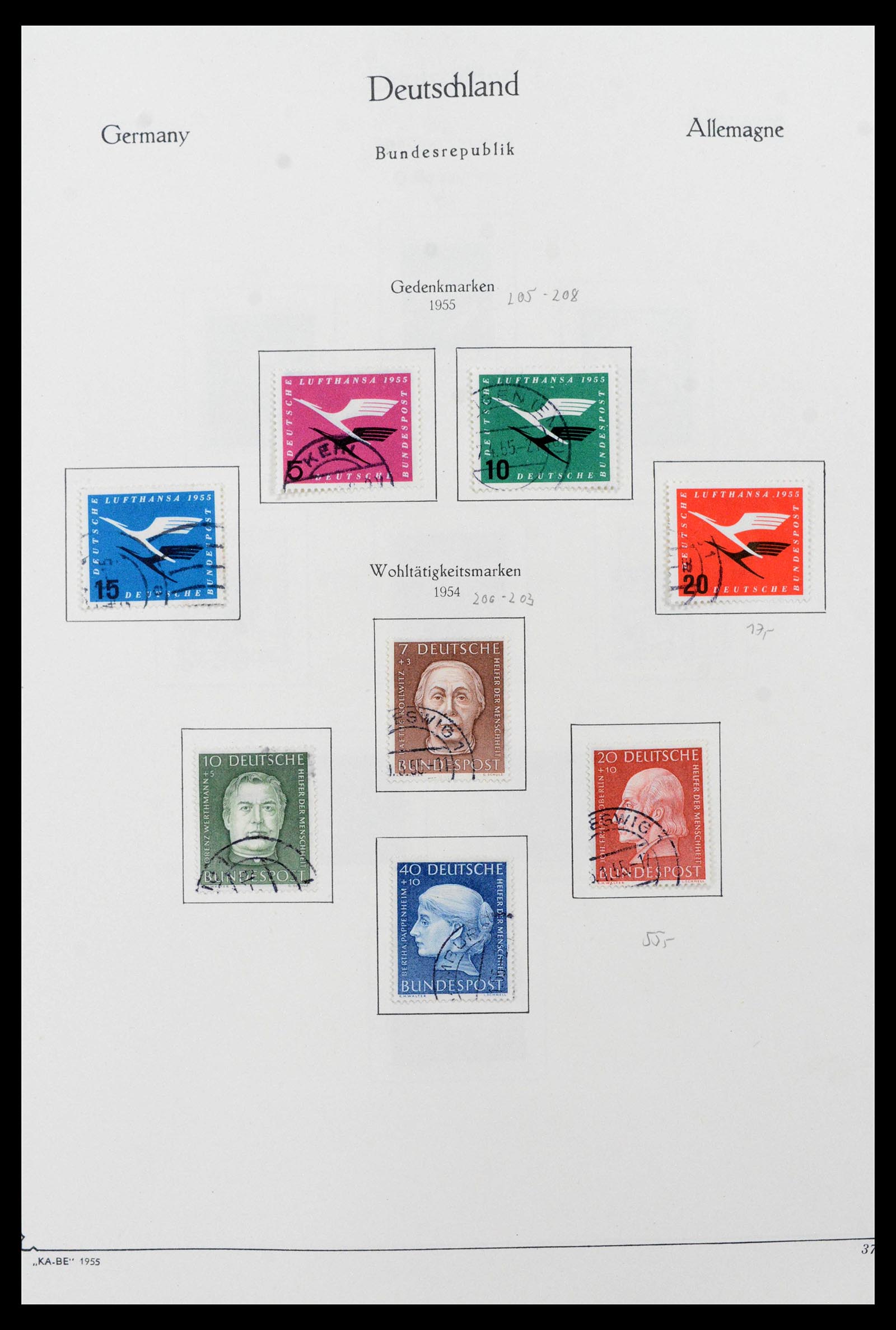 39148 0009 - Stamp collection 39148 Bundespost 1949-1987.