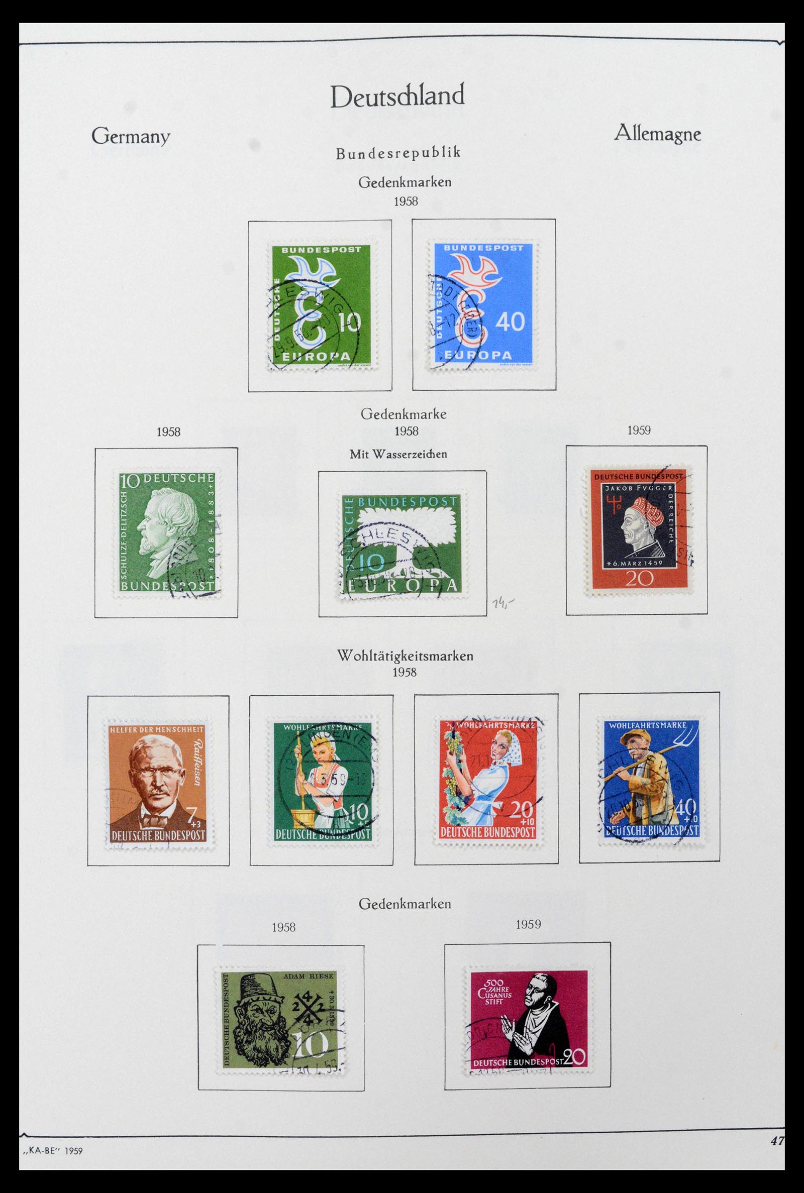 39148 0019 - Postzegelverzameling 39148 Bundespost 1949-1987.